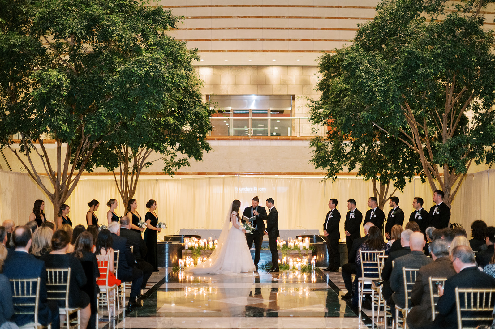 wedding ceremony at founders hall in charlotte