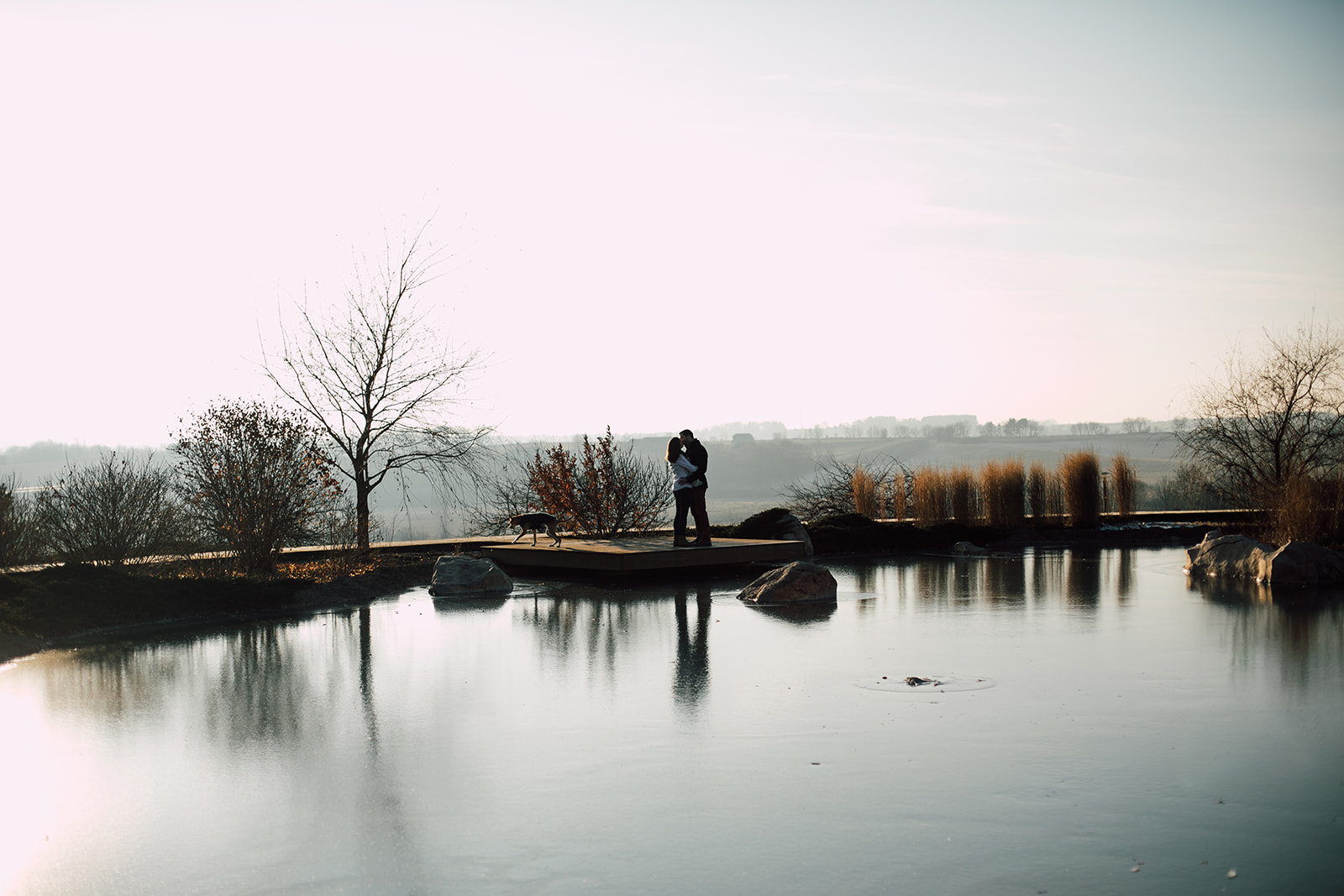 couple enjoys epic systems campus for their engagement session in madison, wisconsin