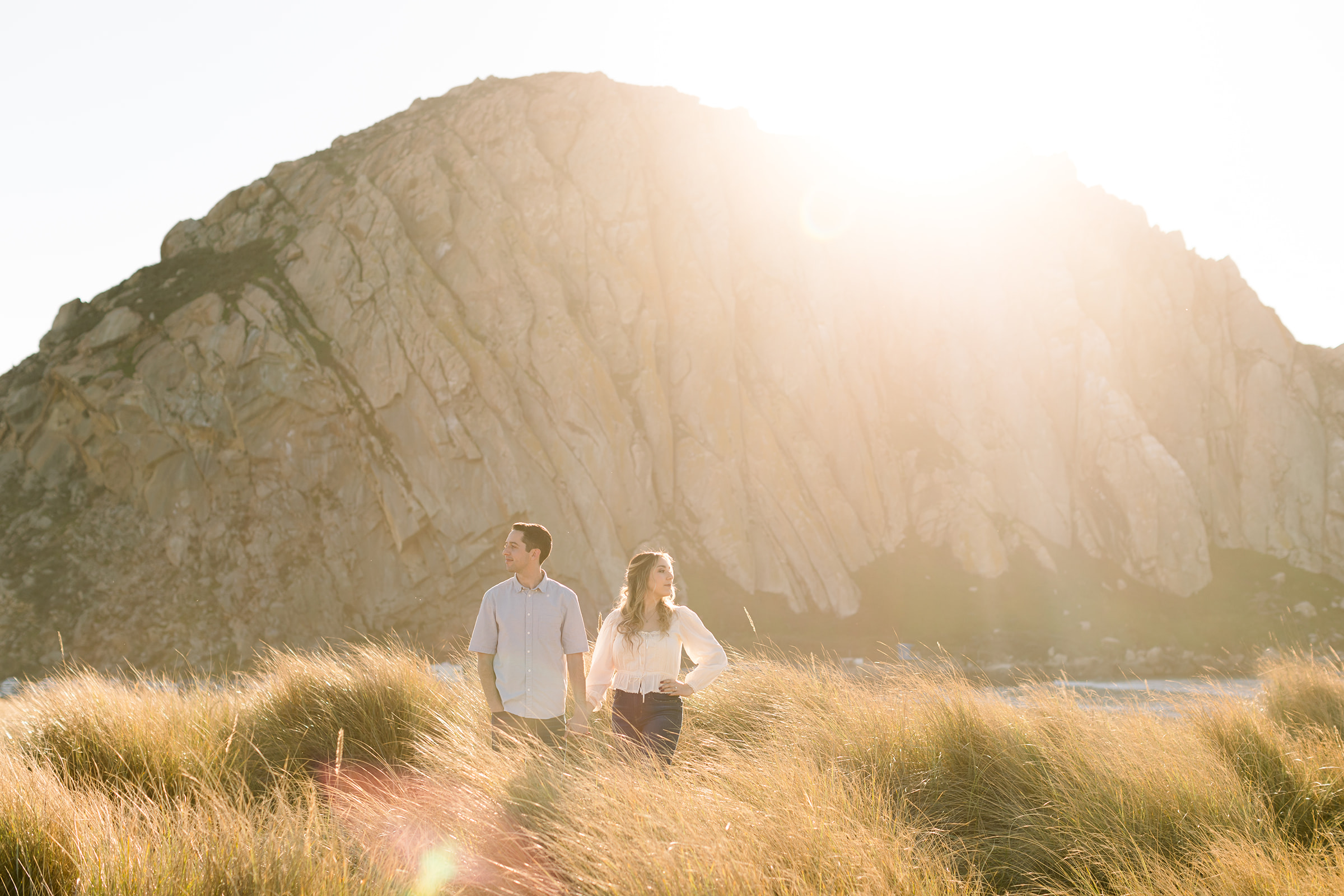Morro Bay Engagement Session with the Rock in background