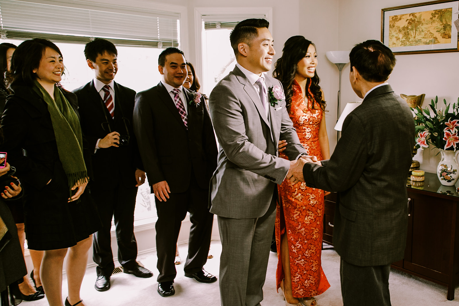 Revealing the bride Chinese wedding tea ceremony