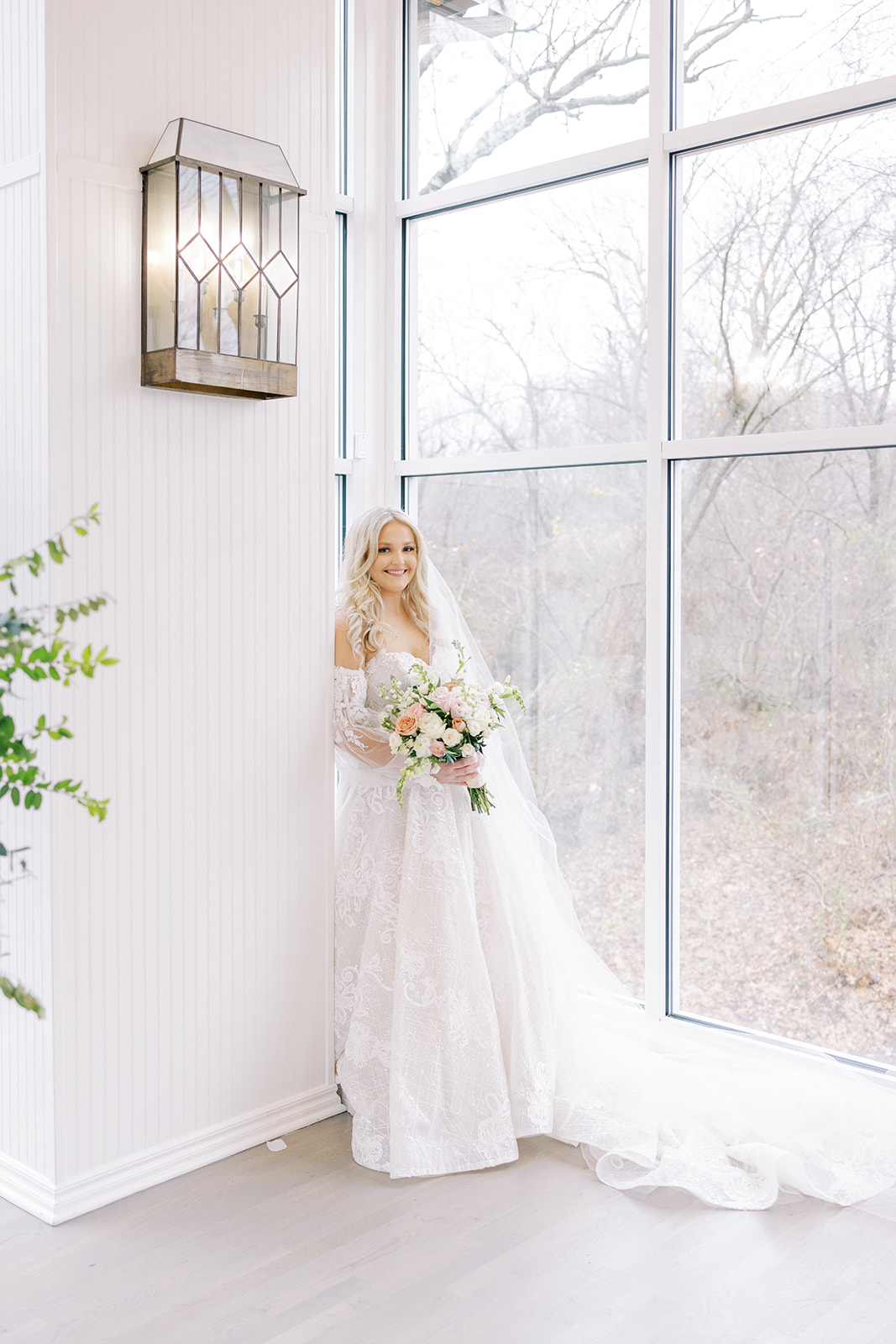 bride in oklahoma wedding chapel
