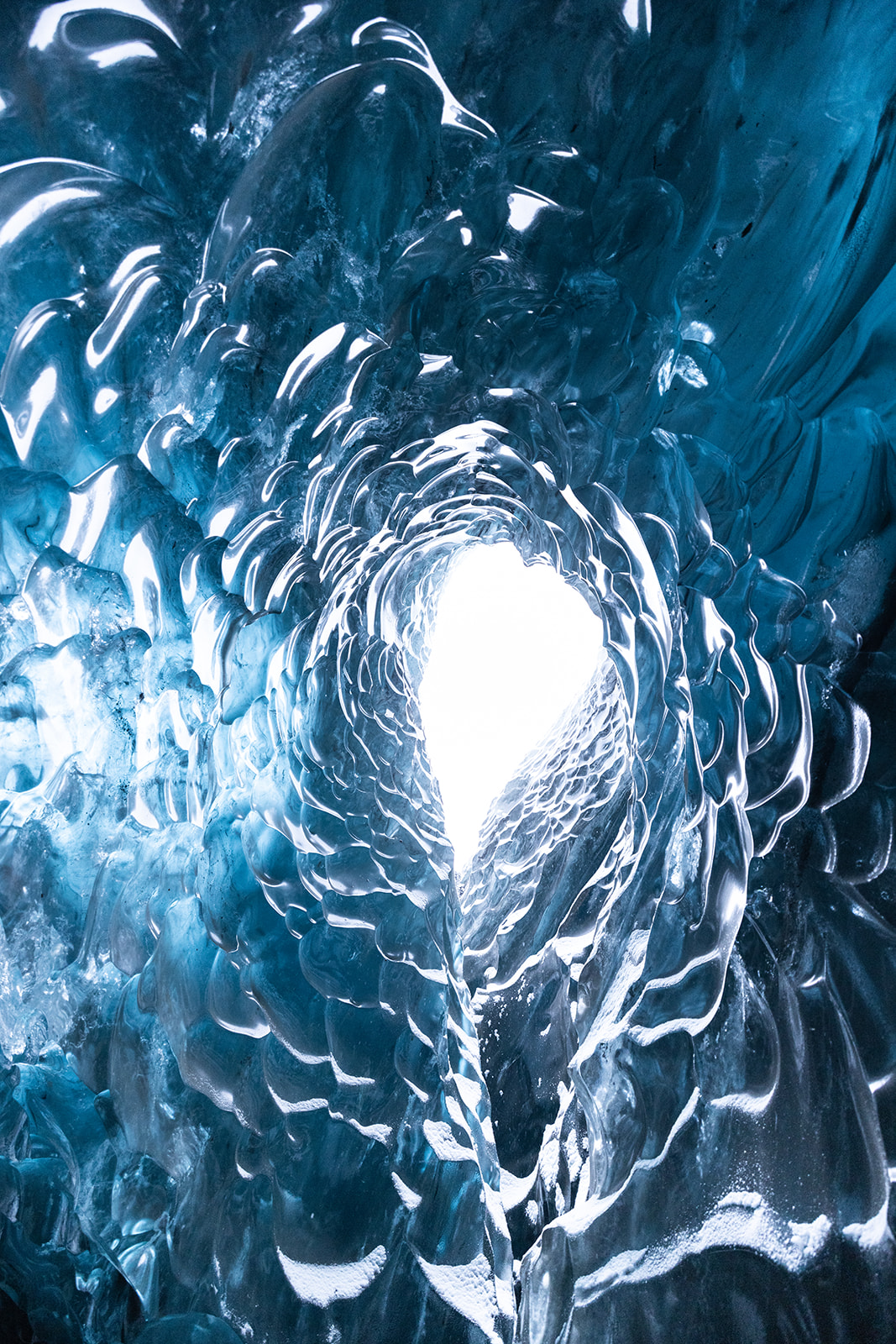 Iceland glacier ice cave