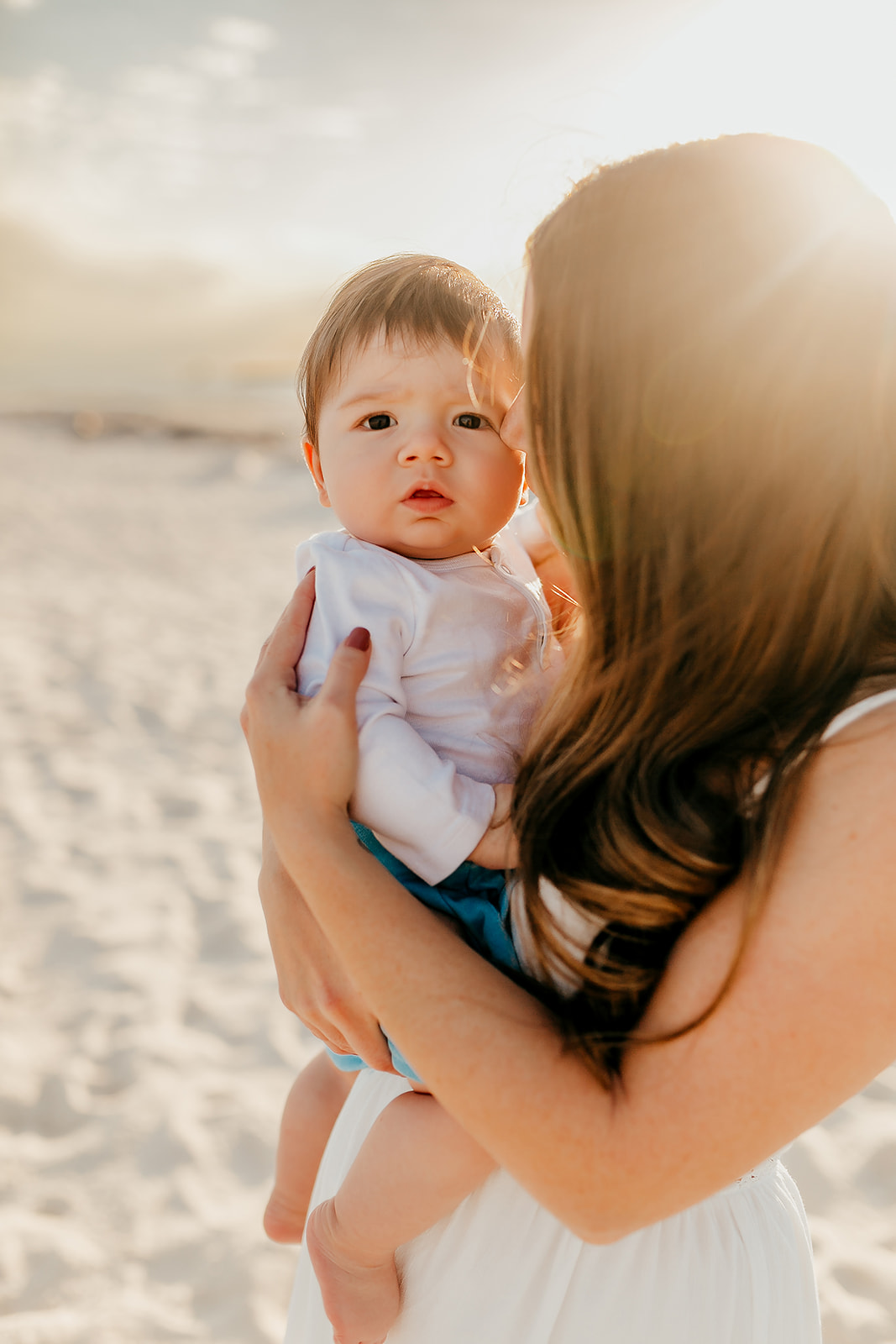 Beach Family Photoshoot in Orange Beach - Mother & Son