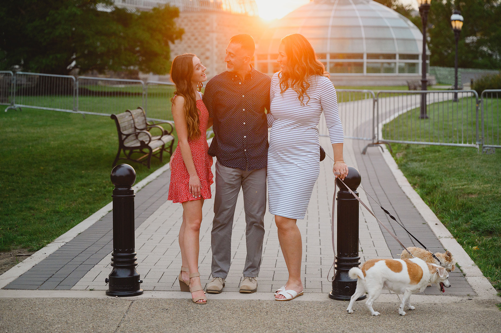 Blended family photos with dogs