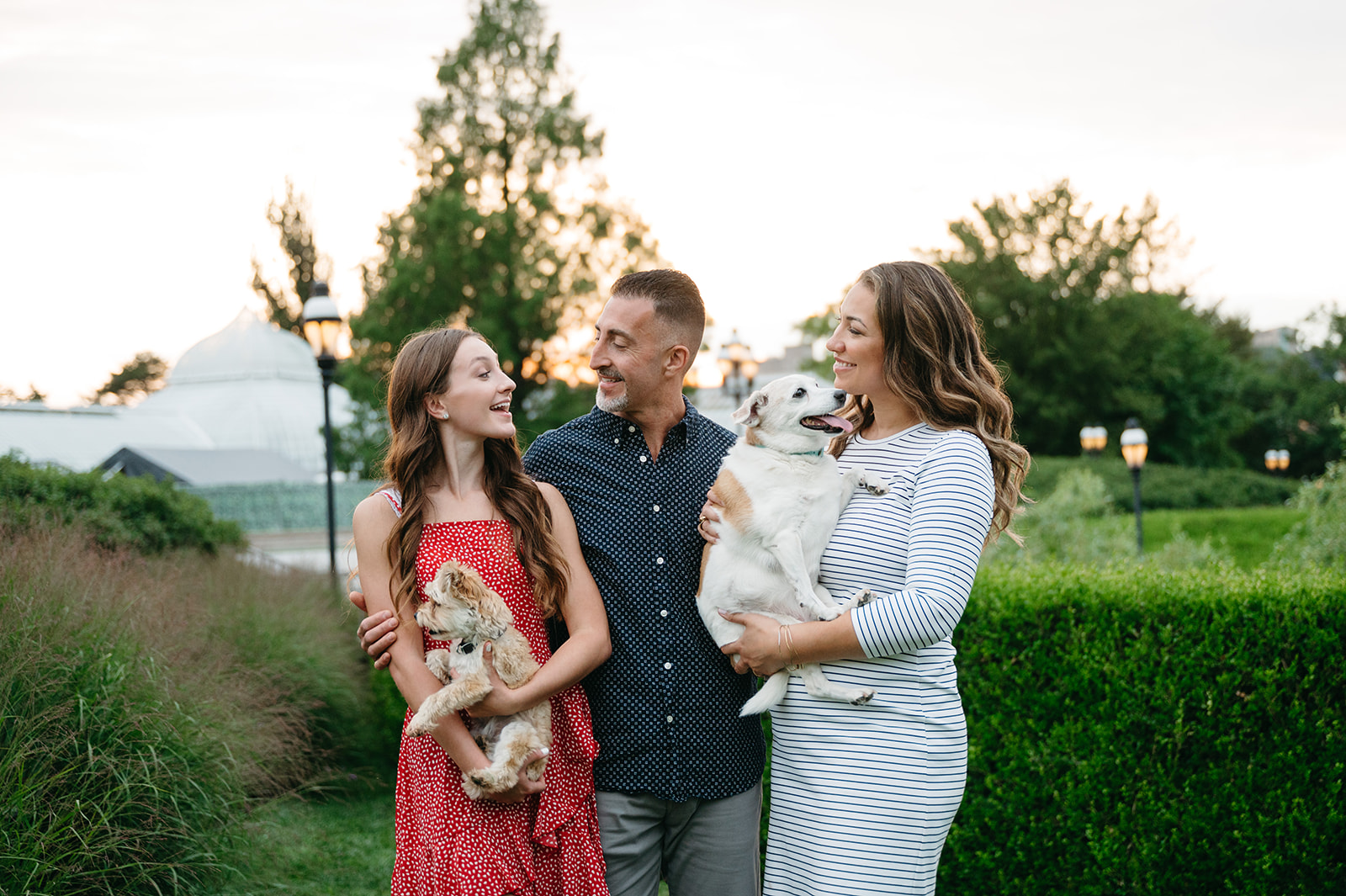 Blended family photos with dogs