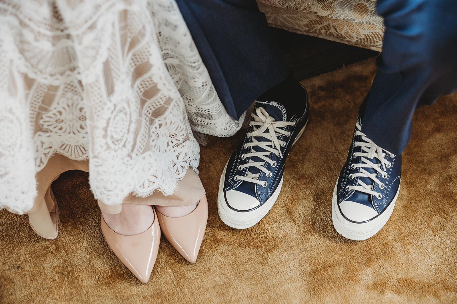 stunning intimate bohemian elopement Honeybrook Chester Berks County Pennsyvlania AirBnb vintage bride groom shoes