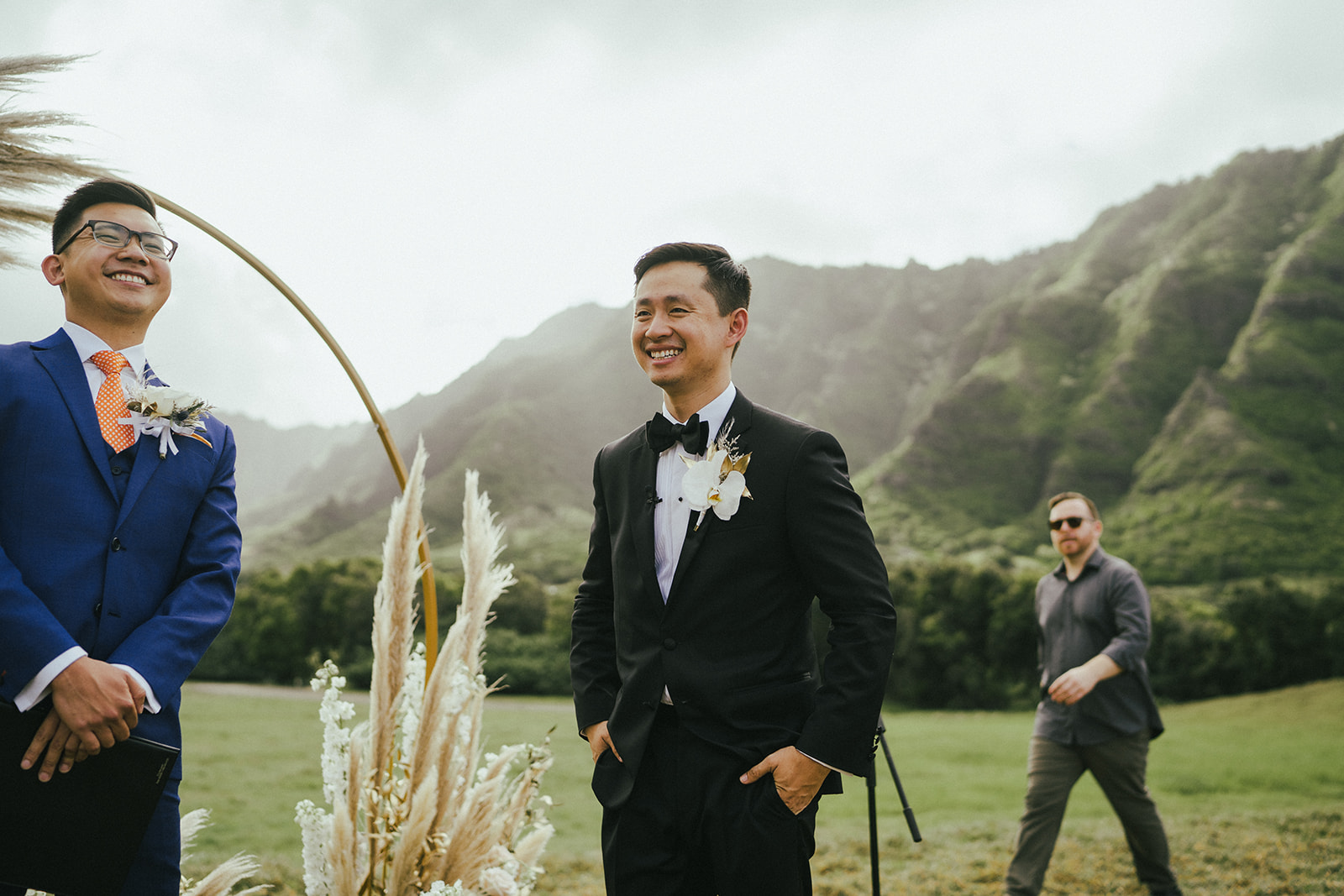 Wedding ceremony at Kualoa Ranch Hawaii