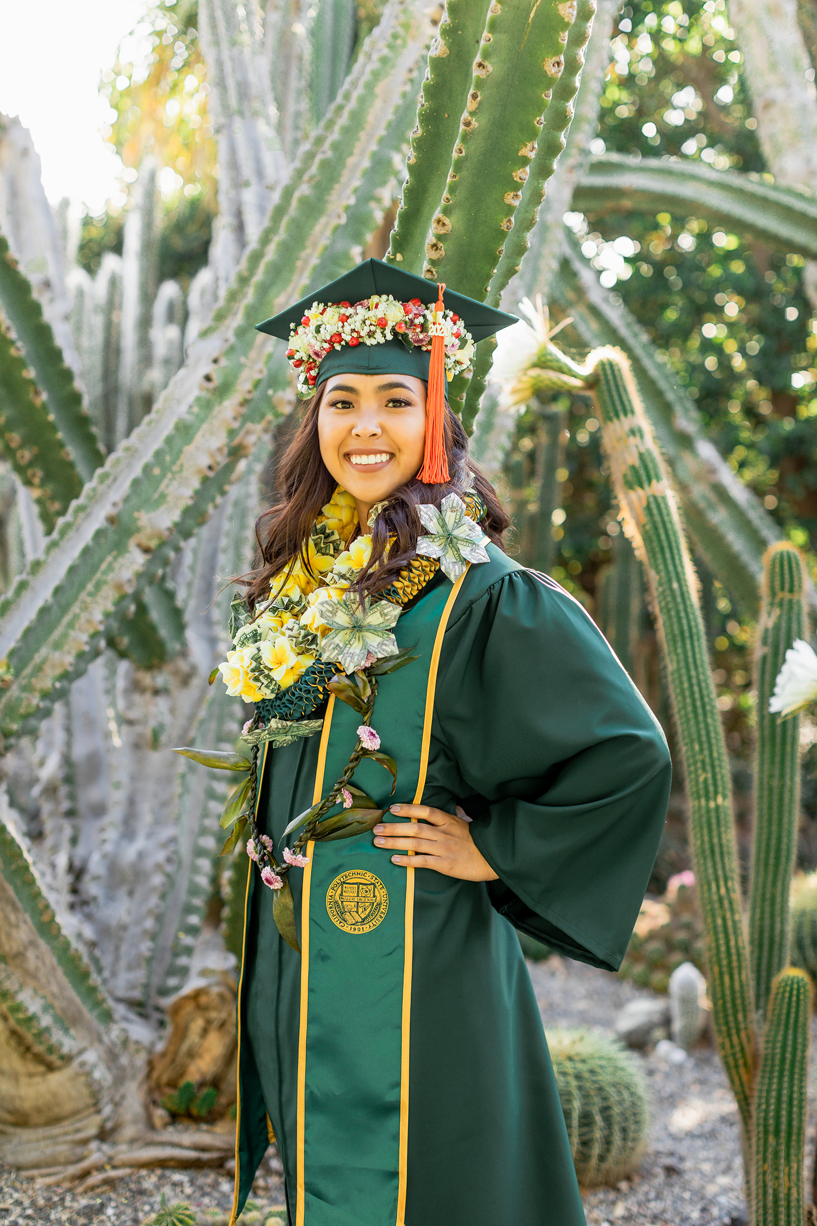 Cal Poly Graduation Portraits at the Cactus Garden