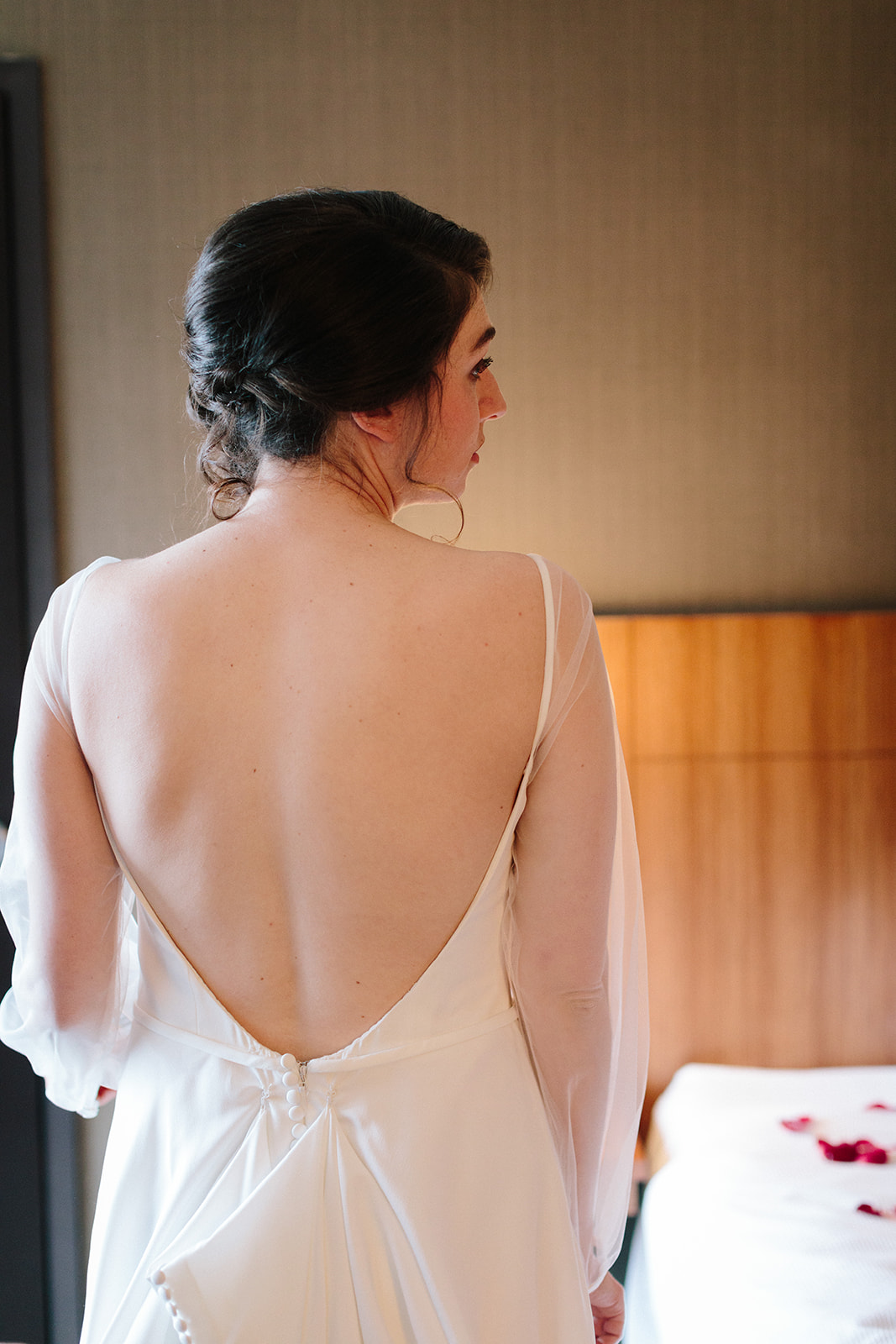 Bridal gown at Hyatt Place in Champaign