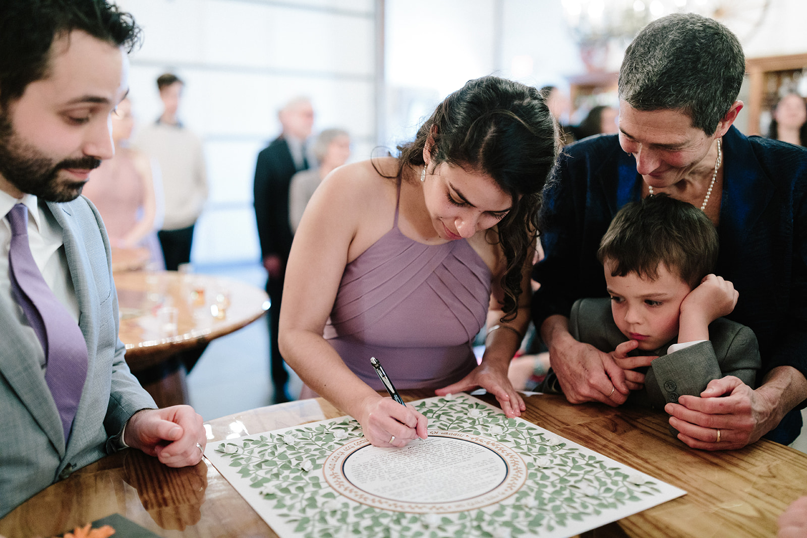 Signing of the ketubah in Urbana