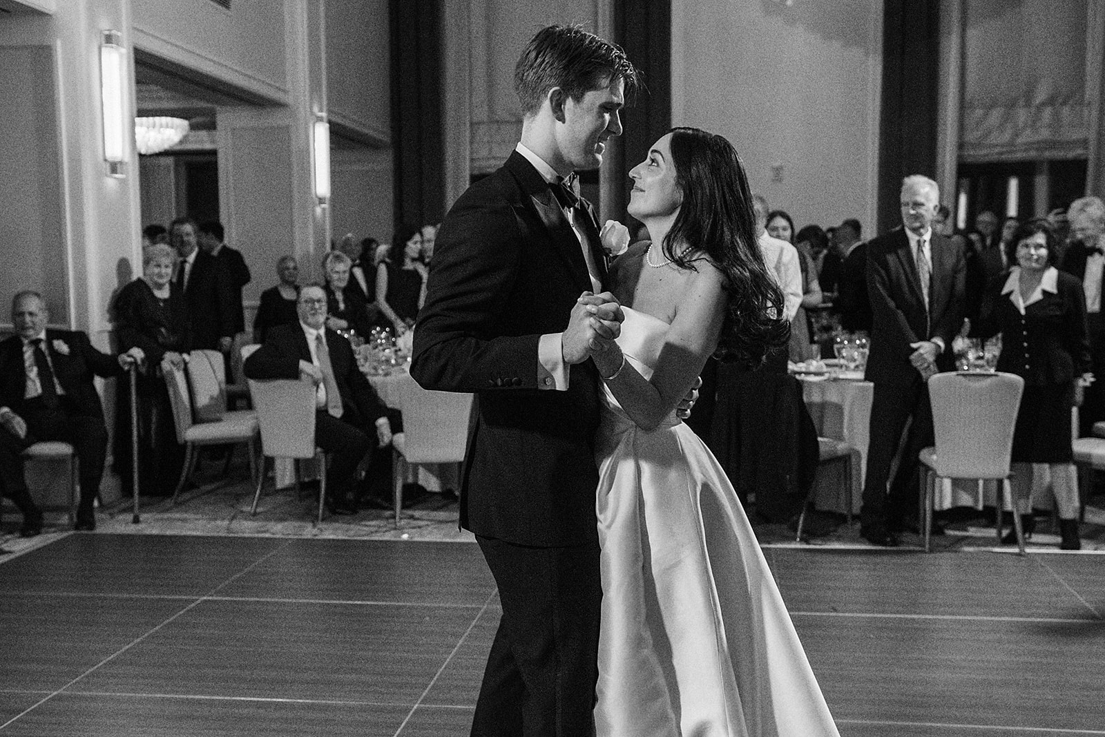 The Newbury Boston Wedding reception ballroom Assembly room first dance