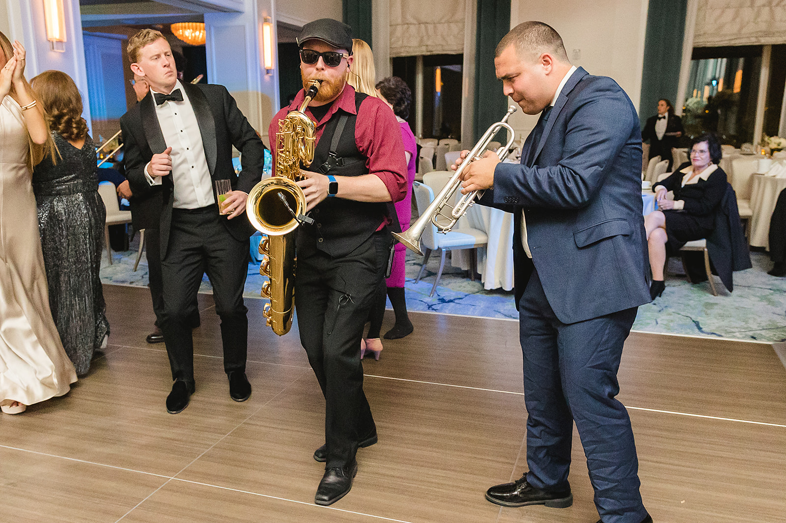 The Newbury Boston Wedding reception ballroom The Assembly The Zookeepers band