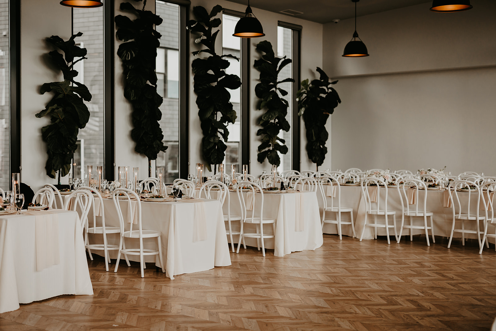 Modern wedding reception at The Lantern Room in Cleveland, Ohio - celebrating love and happiness