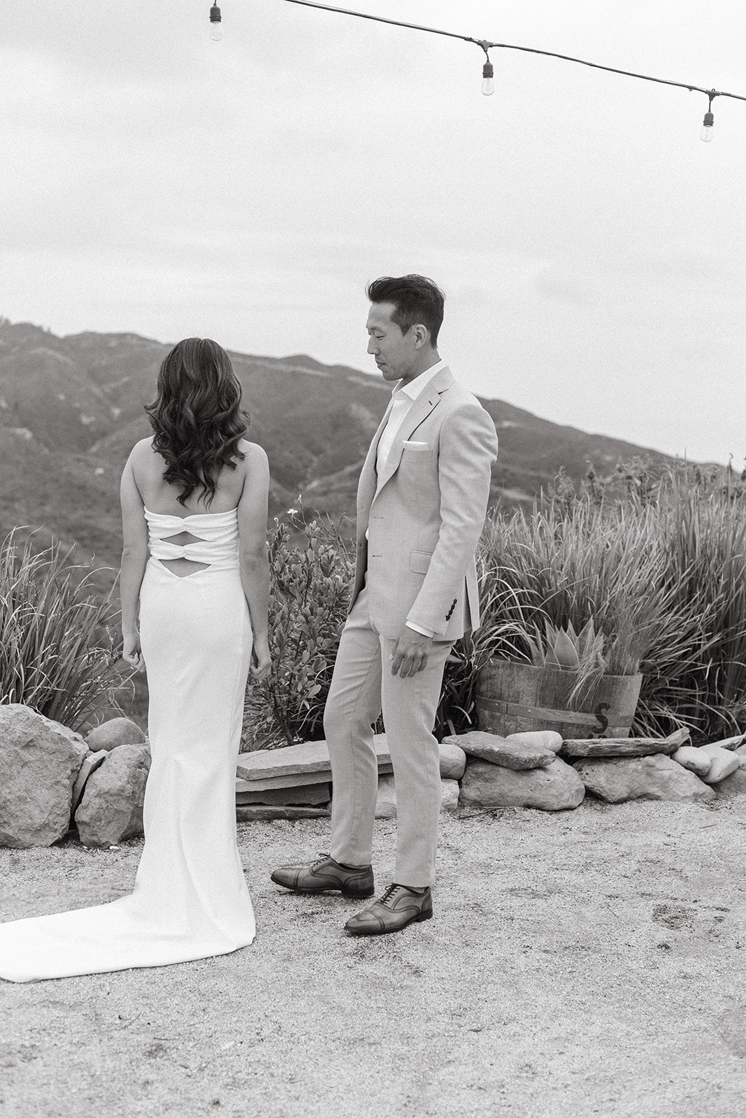 Intimate wedding in Malibu California at the Hilltop Estate at Saddlerock Ranch