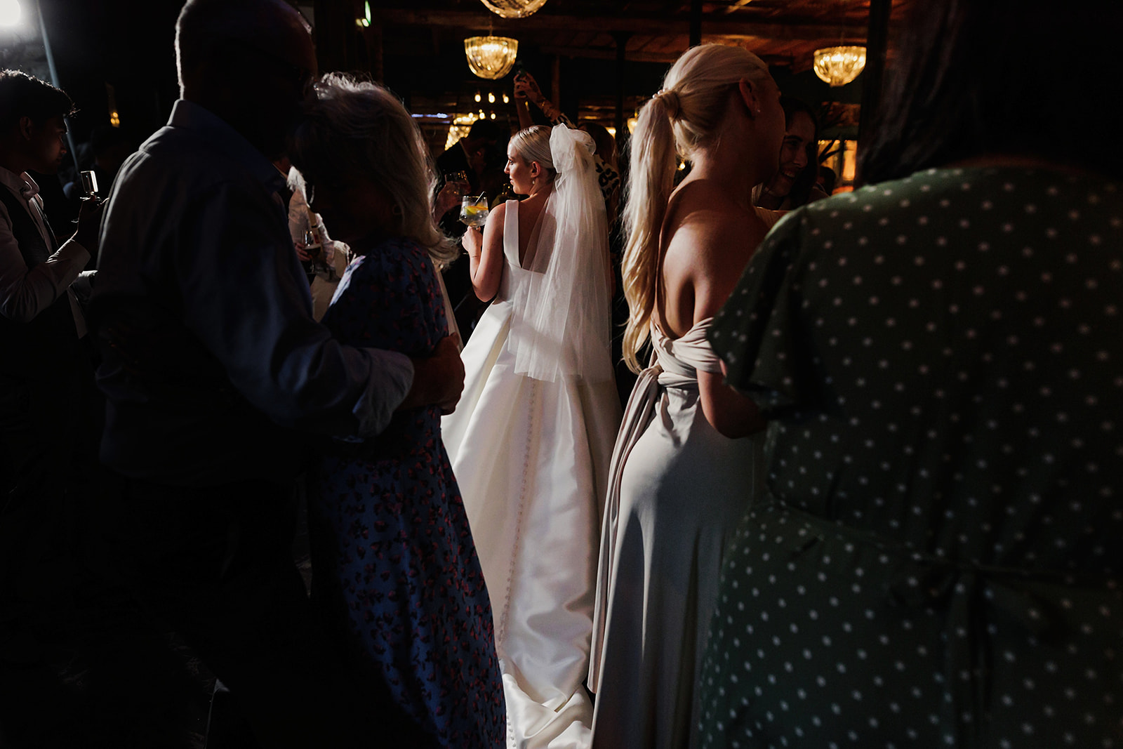 dance, short veil wedding dress