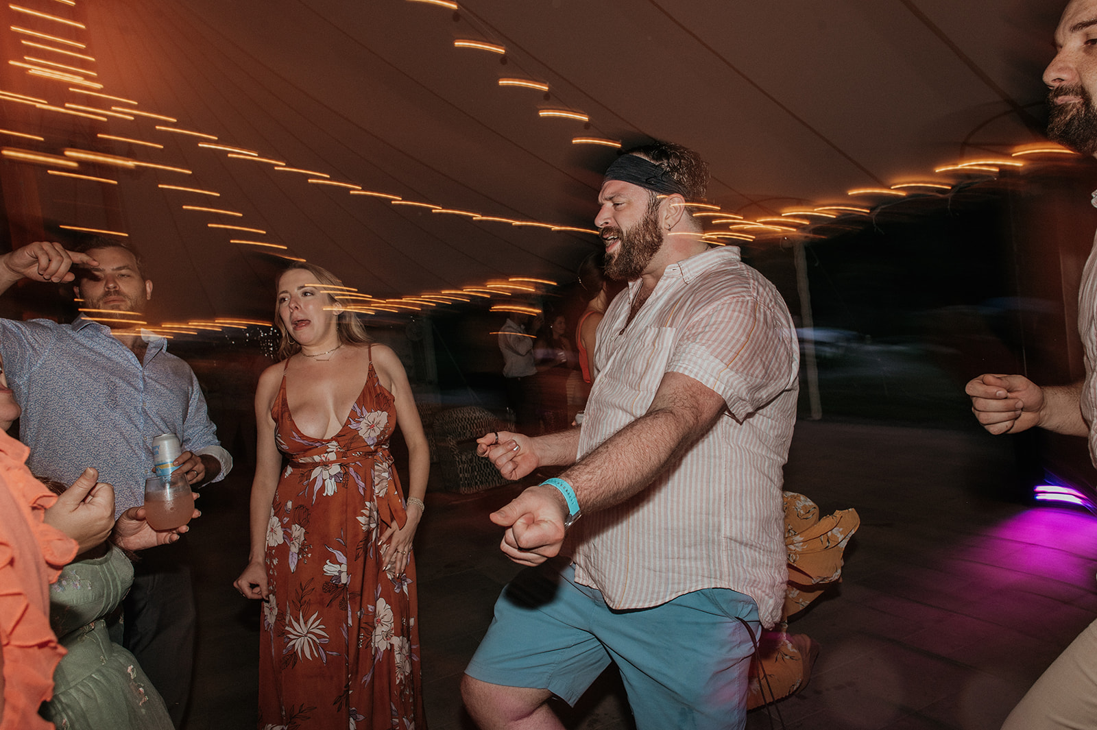 Guests dancing at reception
