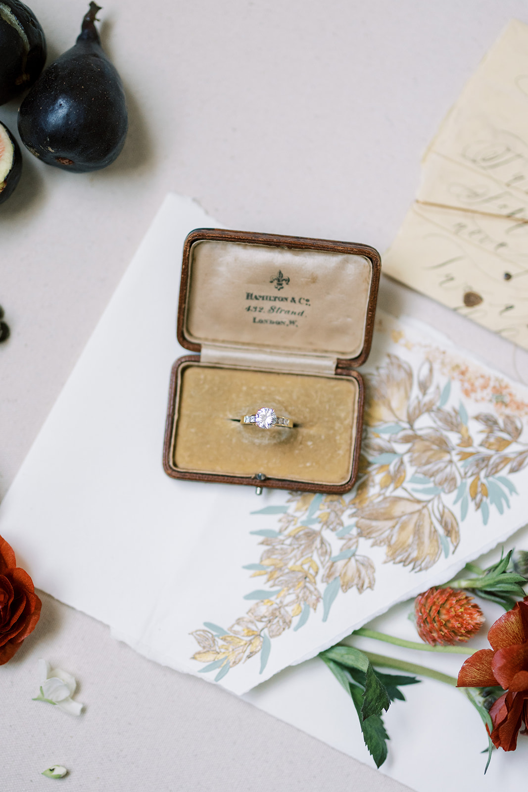 Wedding ring and box