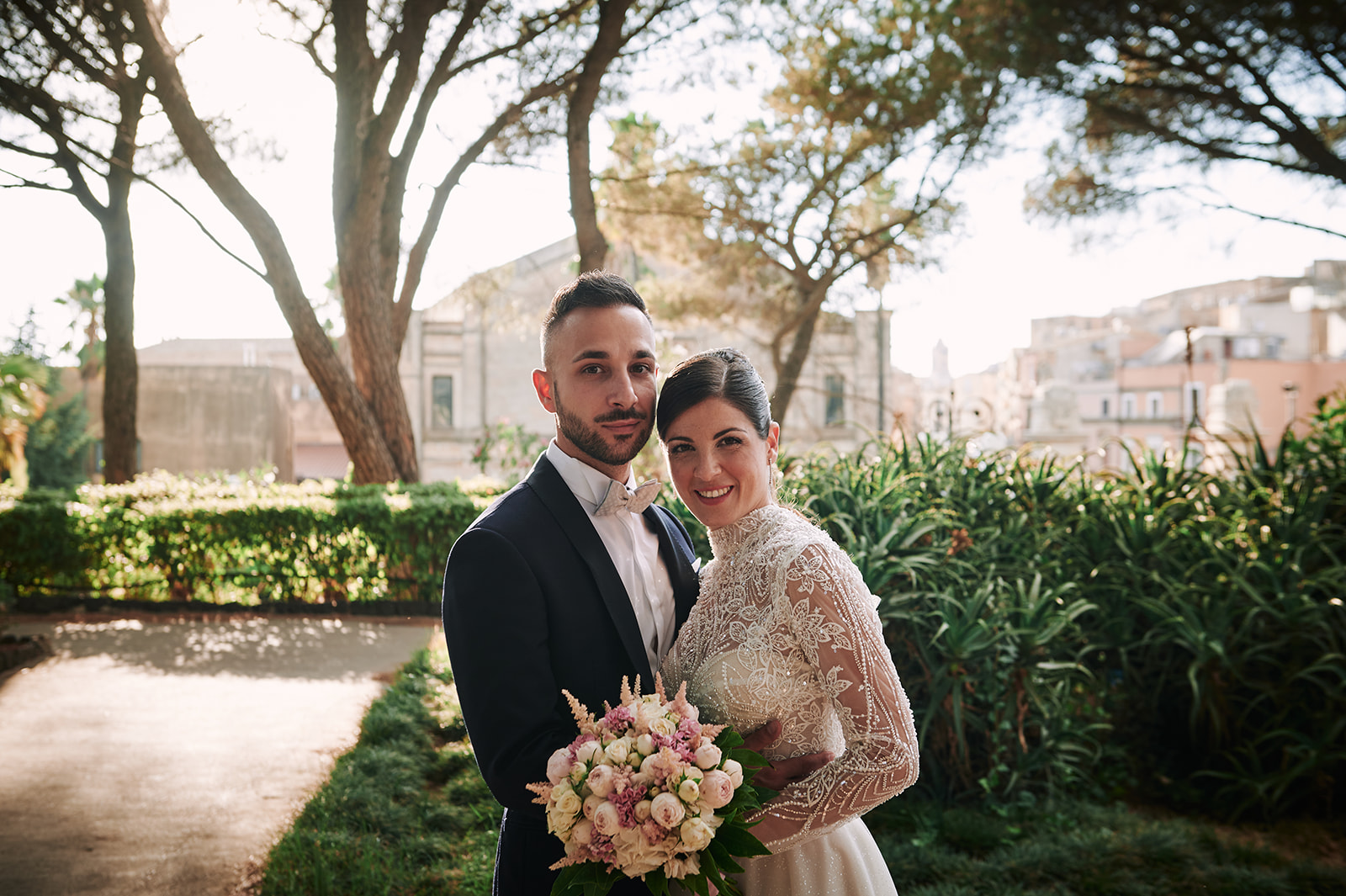 The lovely town of Caltagirone as a backdrop for Marianna and Mattia's photo shoot