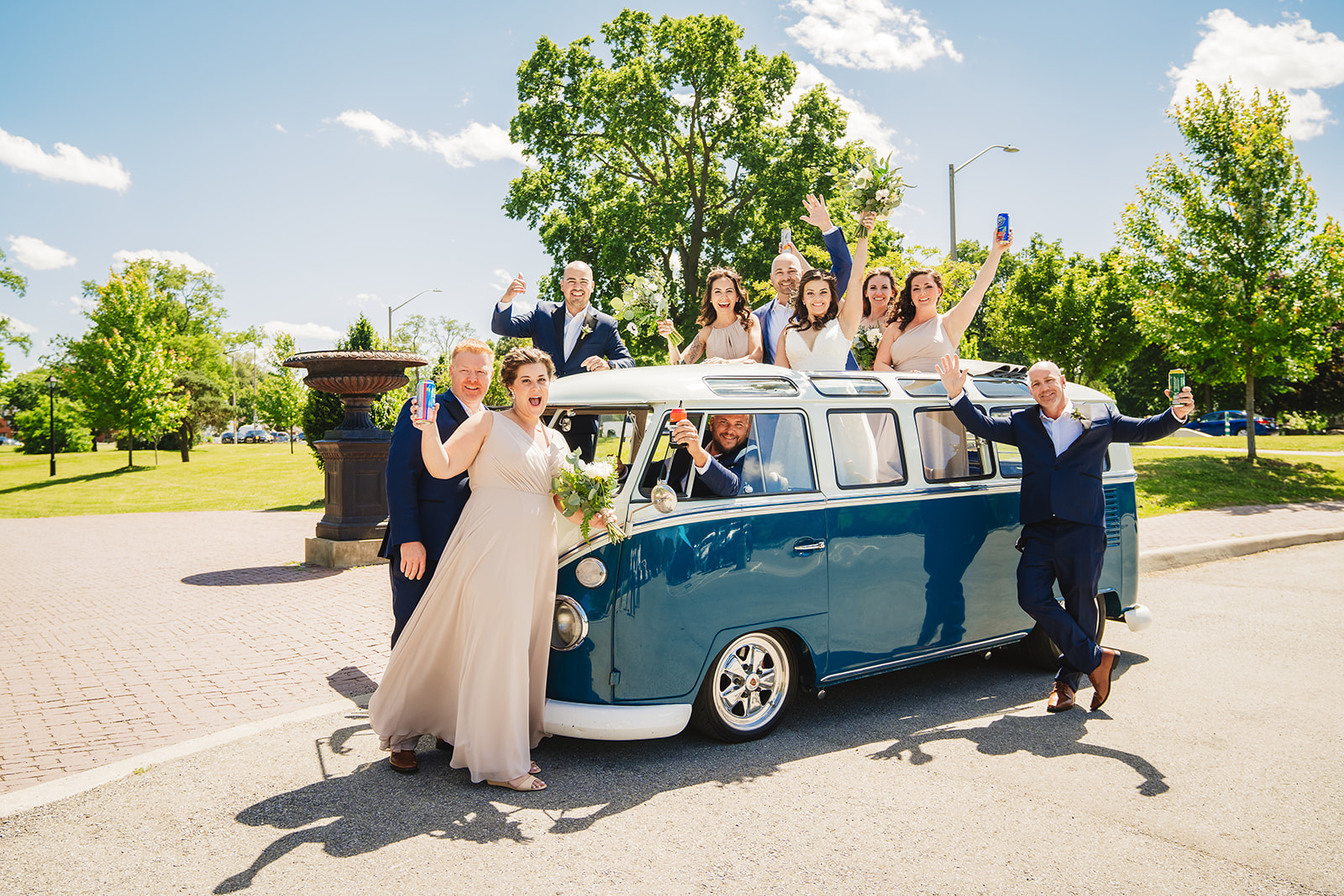 VW wagon transports bridal party to ceremony