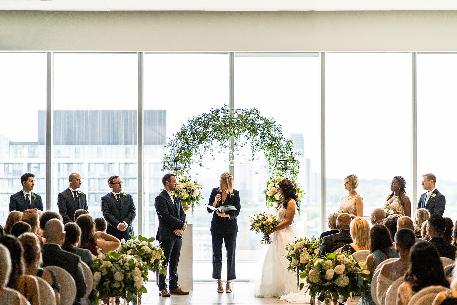 Wedding ceremony at the Globe and Mail Centre 