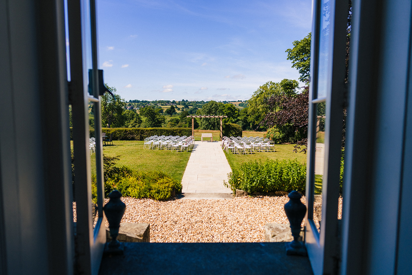 Shottle Hall Wedding Photography - the outdoor ceremony location at shottle hall