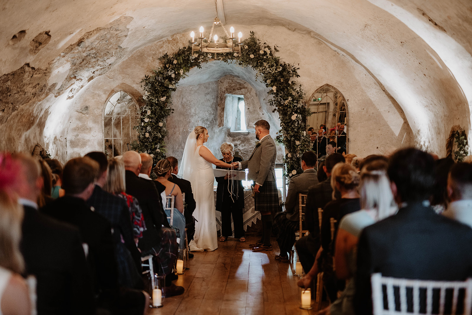Neidpath castle wedding ceremony