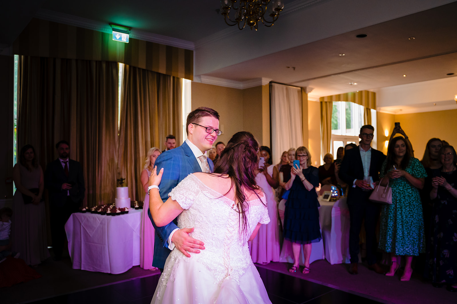 a couples first dance at hollins hall