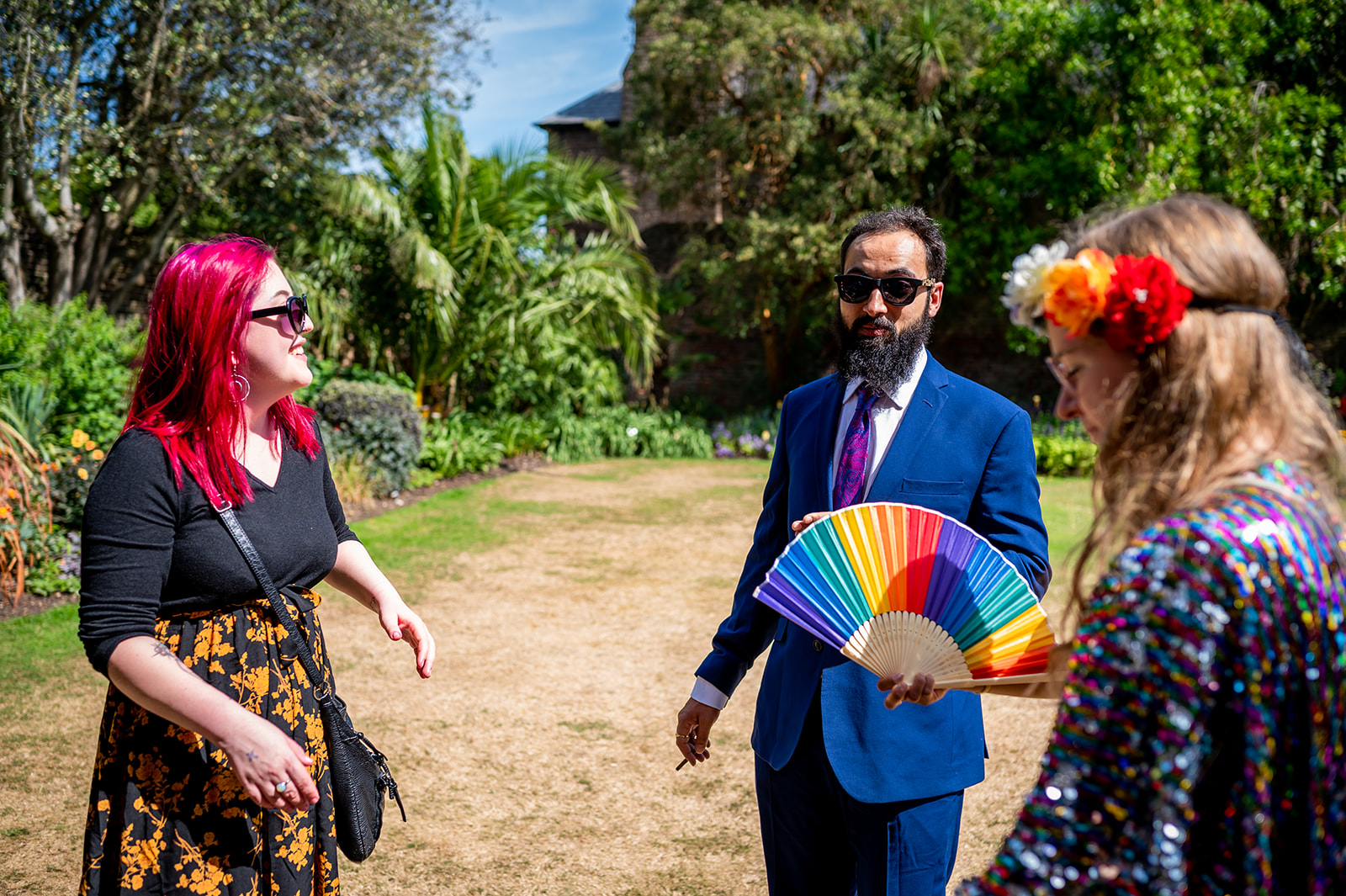 guests at Kew Gardens LGBTQ + wedding 