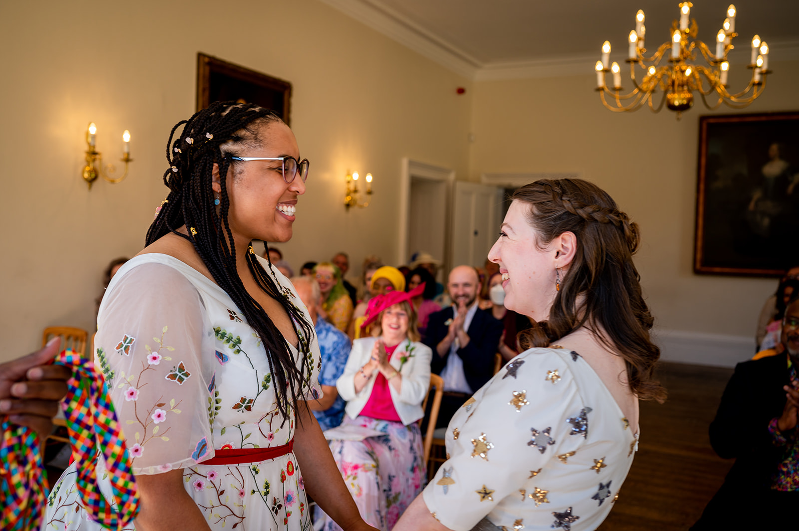 two brides at their ceremony at kew gardens LGBTQ + wedding