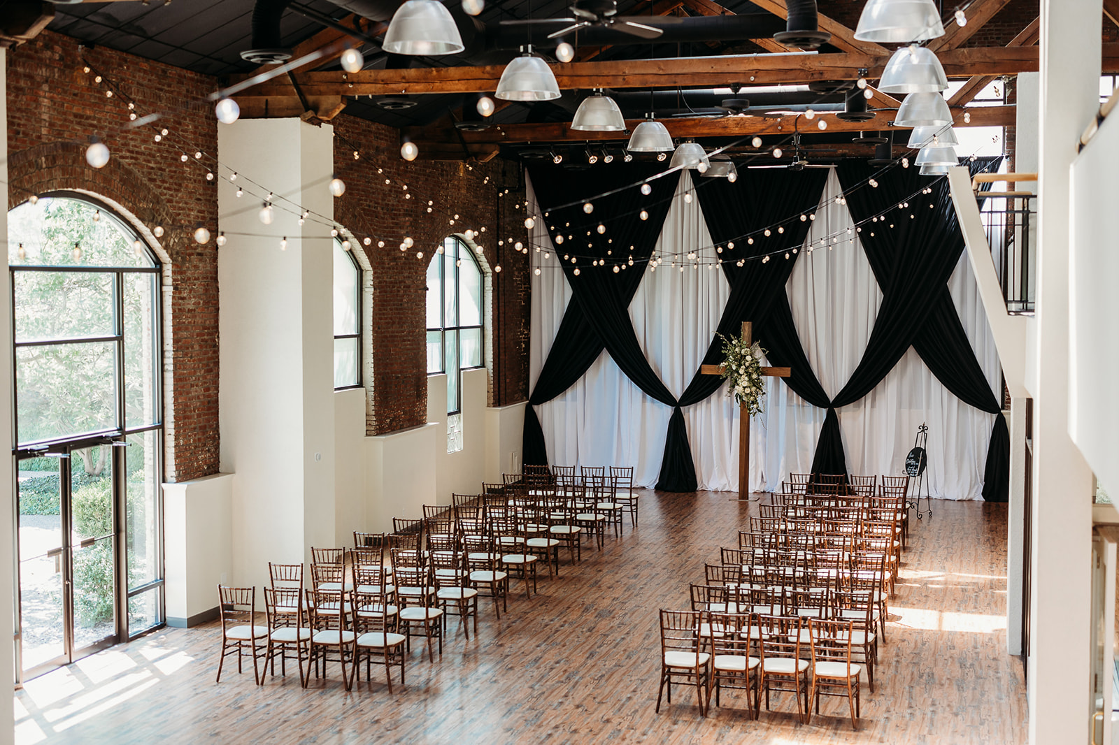 beautiful ceremony space at the refinery in Jeffersonville, Indiana