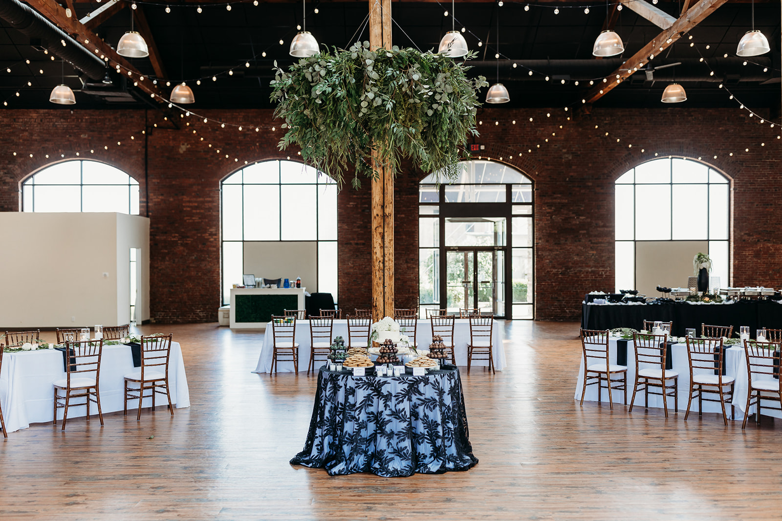 Beautiful reception space at the refinery in Jeffersonville, Indiana