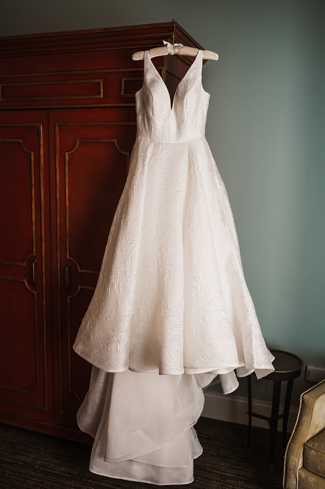Blackstone Chicago Wedding Photography - hanging dress