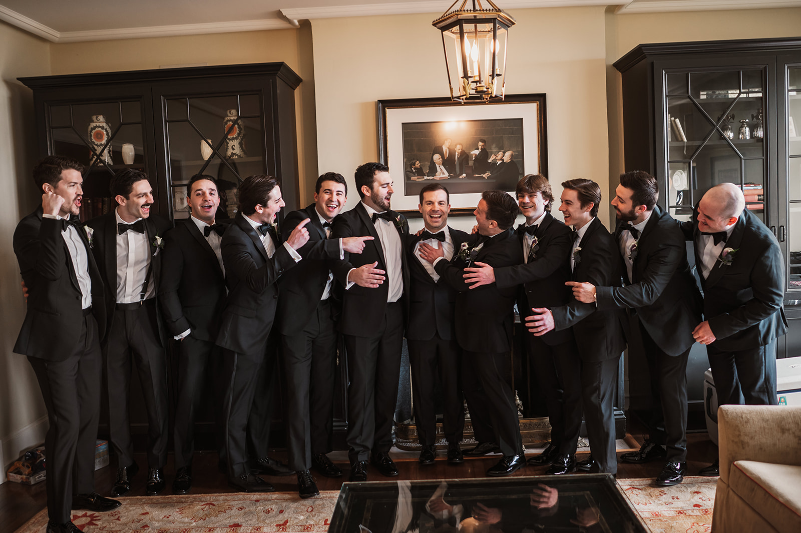 Blackstone Chicago Wedding Photography-groomsmen in the hotel