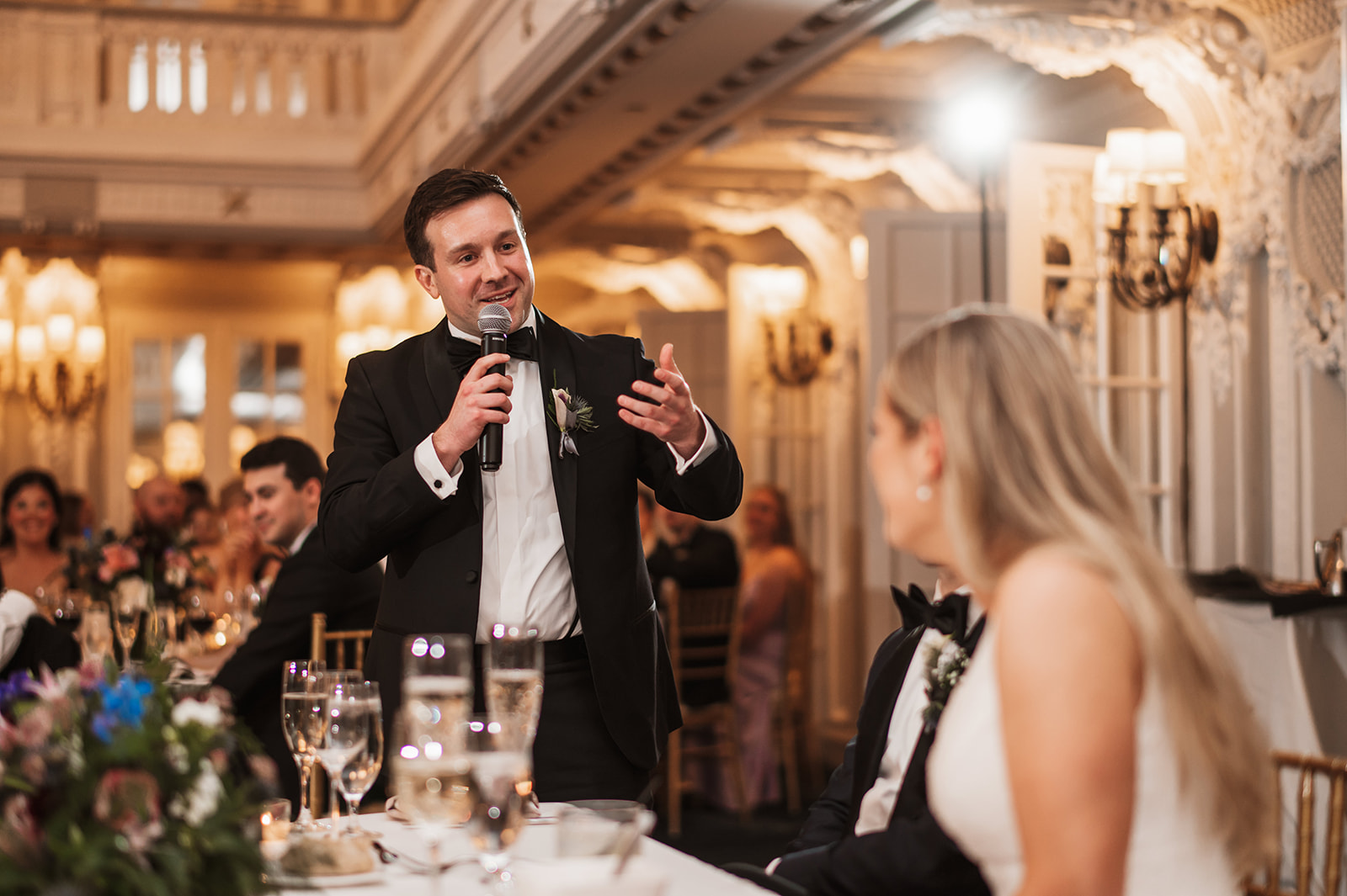 The Blackstone hotel in chicago wedding photos - reception  speeches