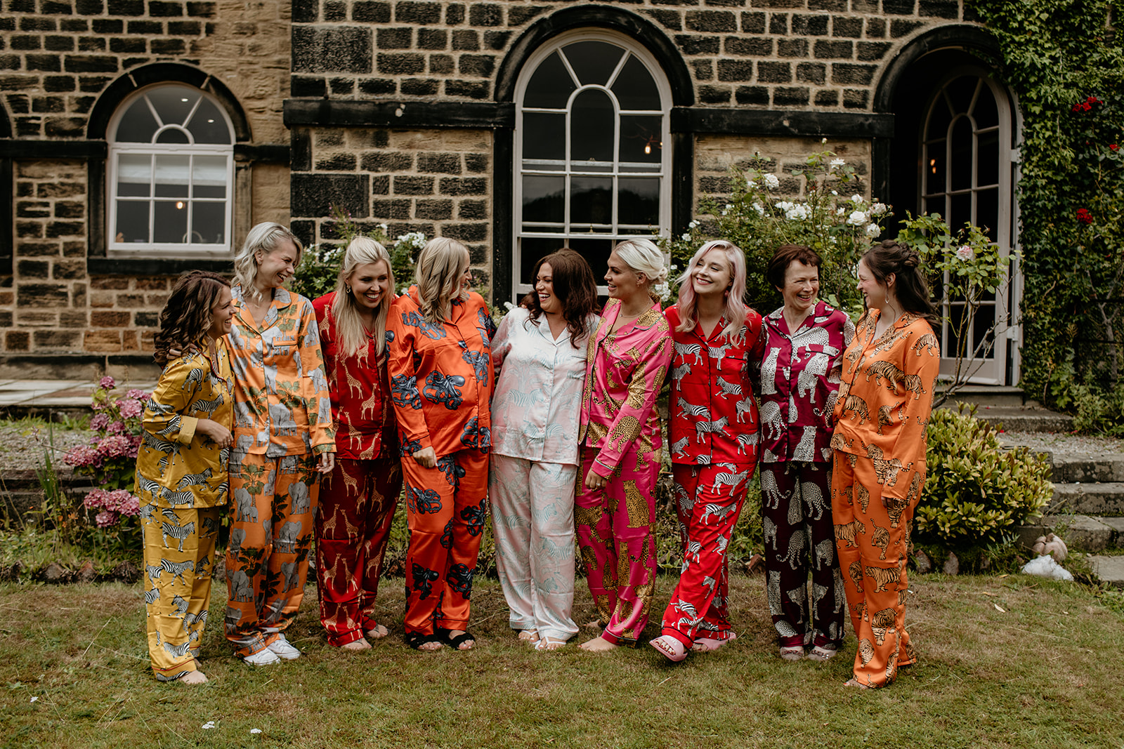 bridal party at Harewood holidays getting ready for the wedding day