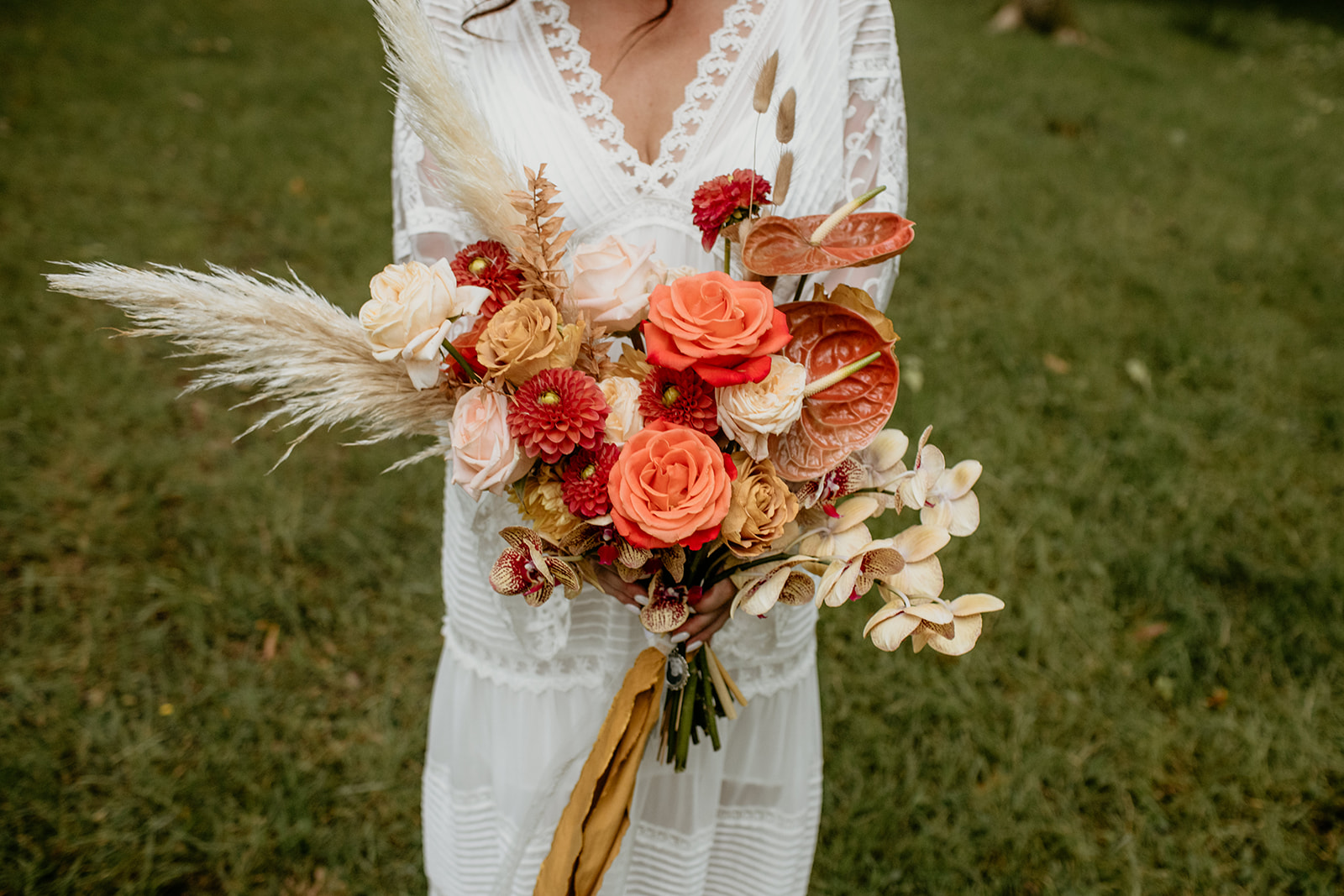 rustic floral wedding boquet