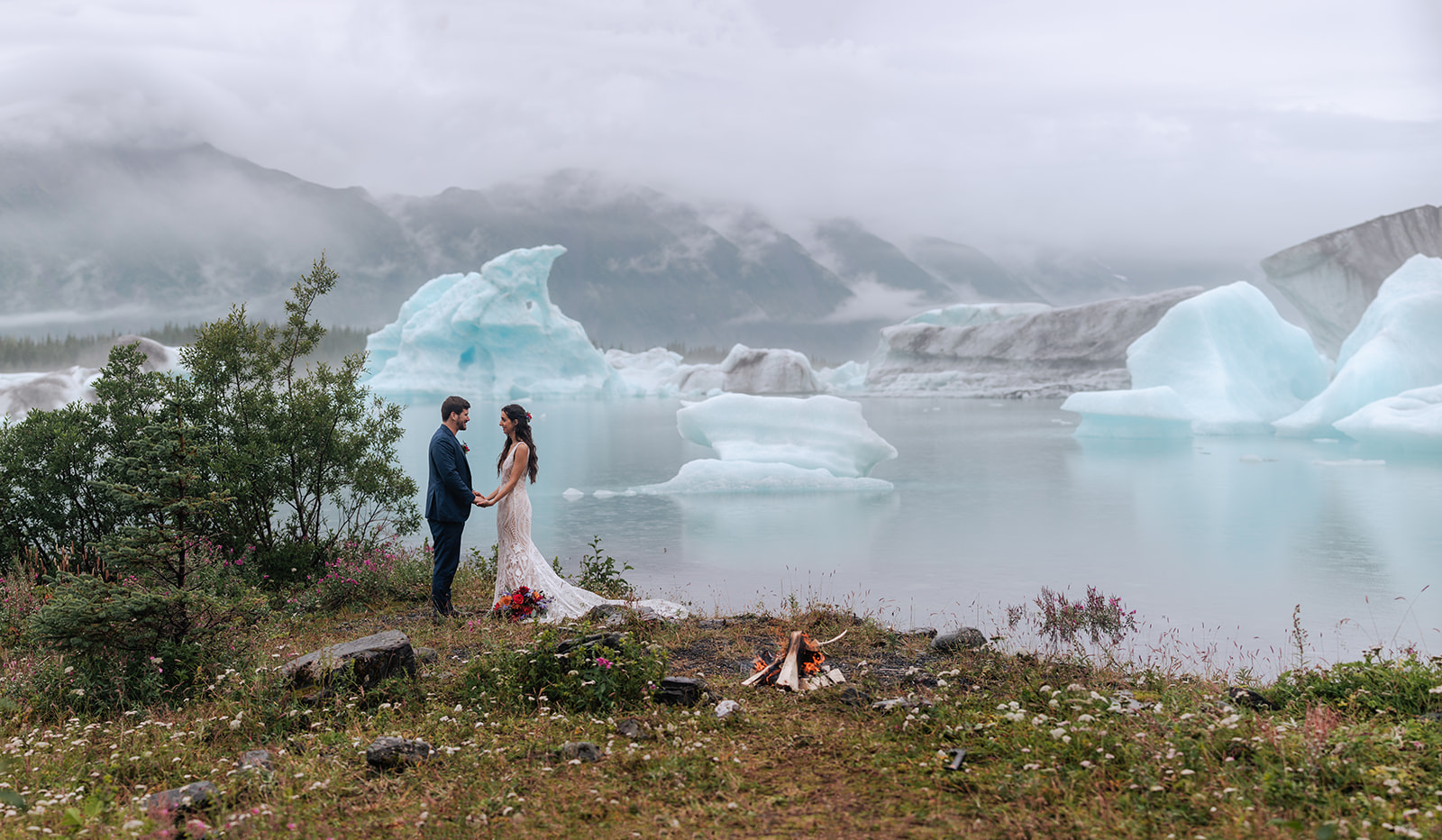glacier wedding in alaska