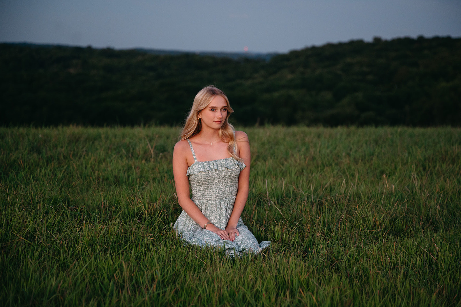 Picture of a senior girl from Mt. Lebanon high school in fields 