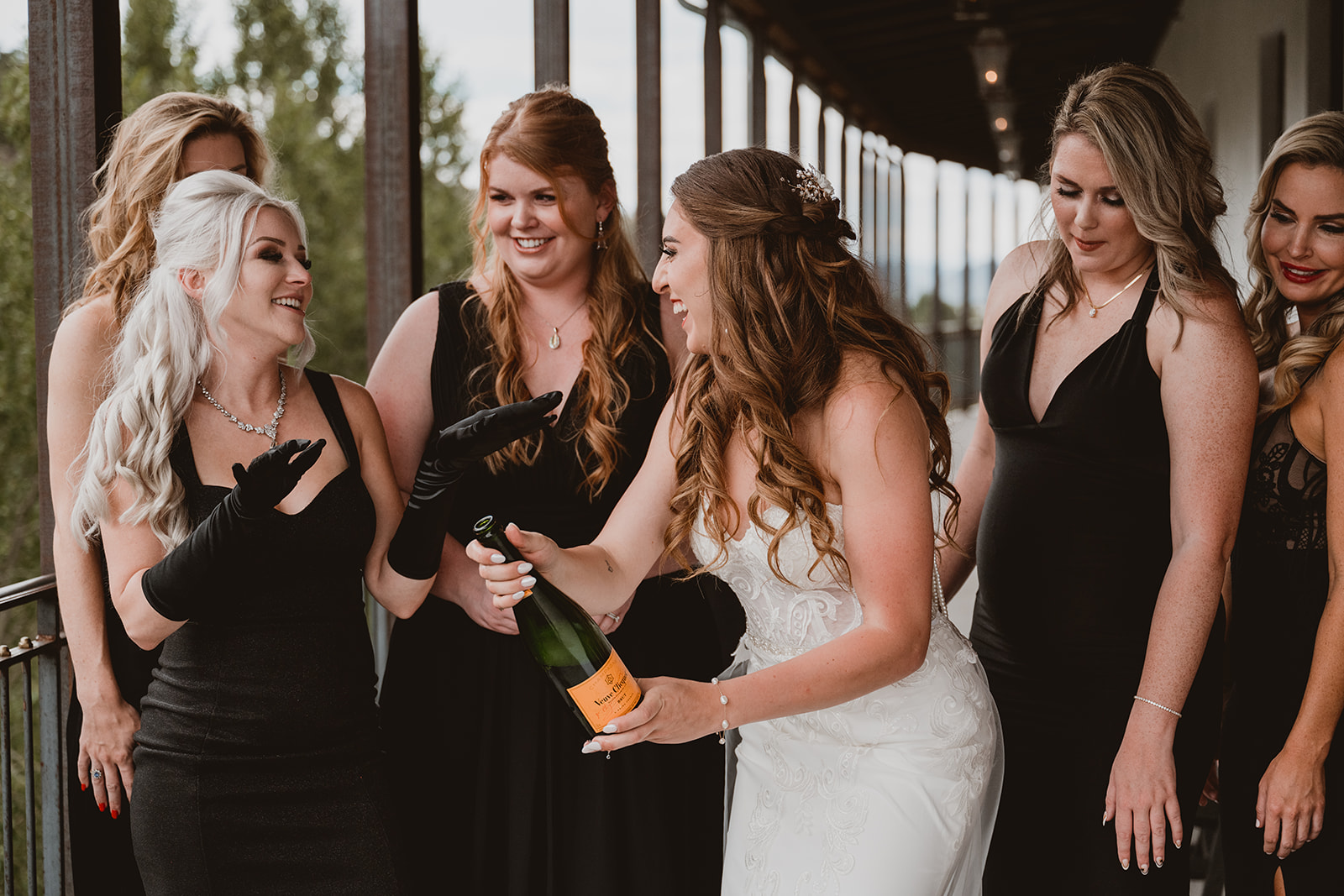 Candid bridesmaids reveal Surf Hotel, Buena Vista Colorado