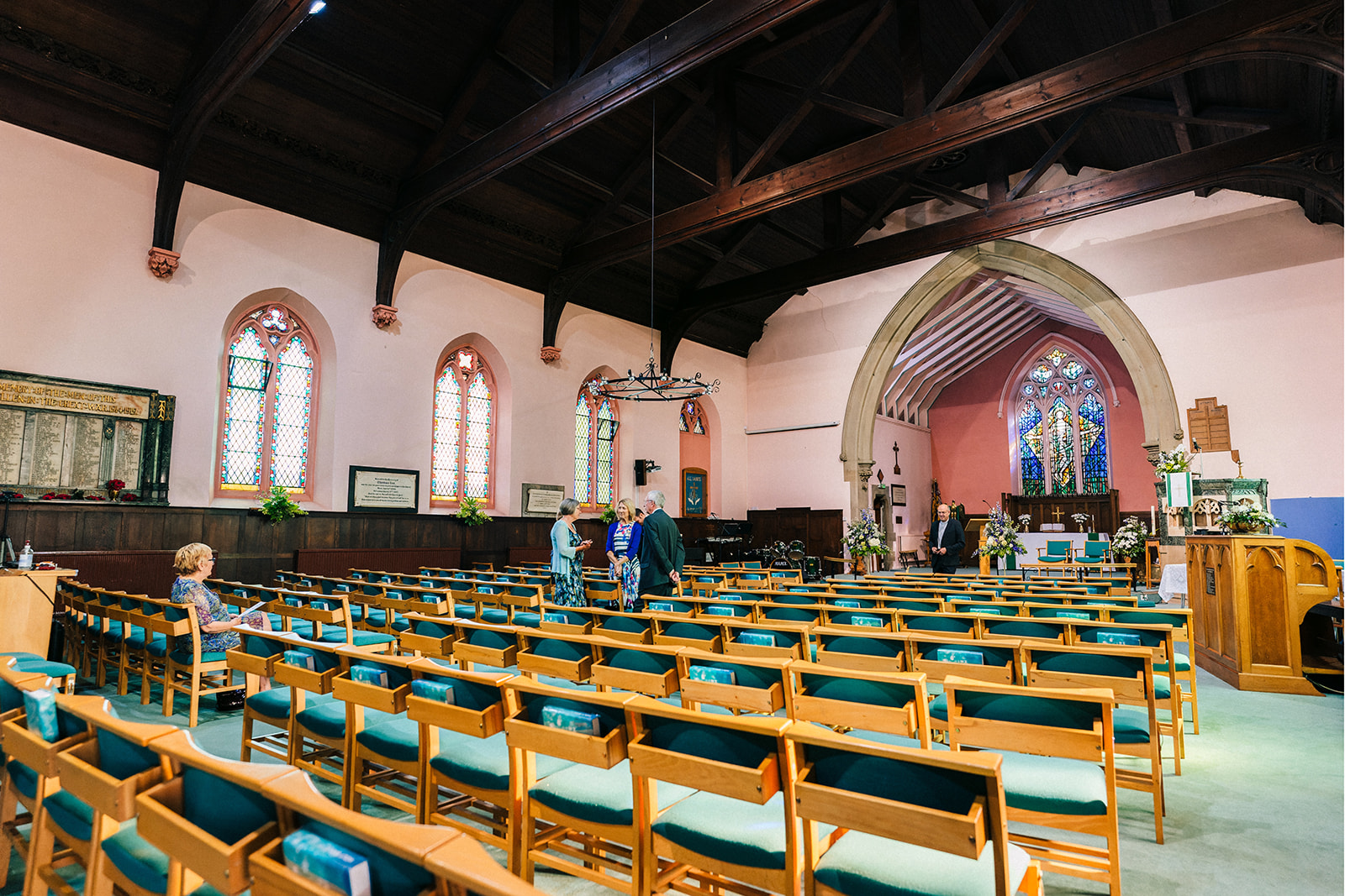 Derby DIY Farm Wedding Photography - inside the church in Ripley
