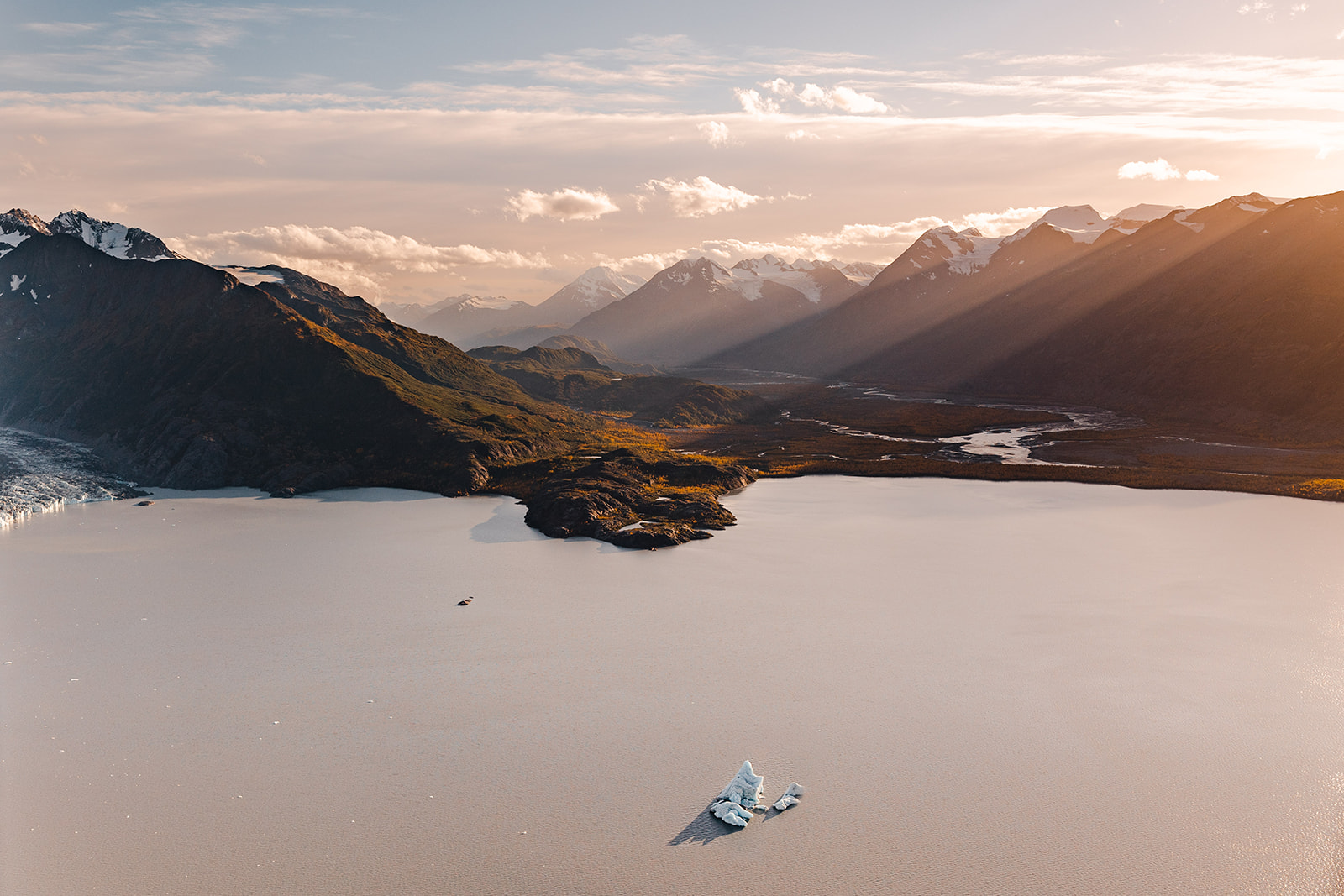 icebergs in alaska engagement photography