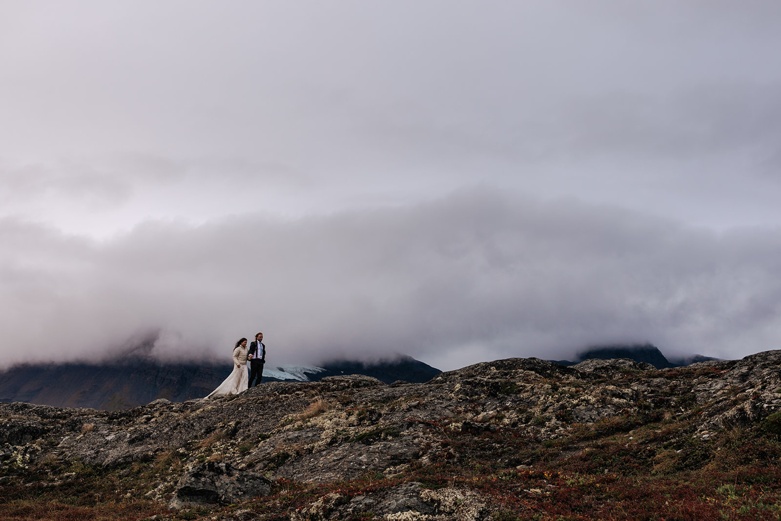 Mountain top wedding in alaska