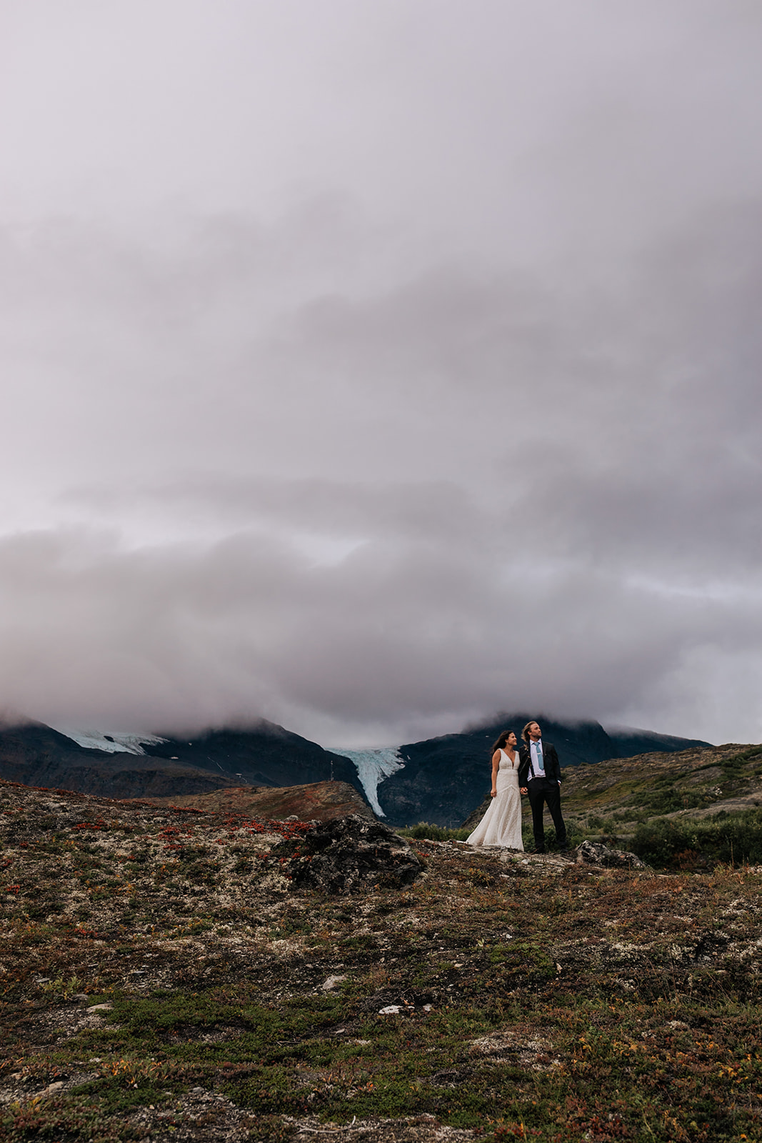 Mountain top wedding in alaska