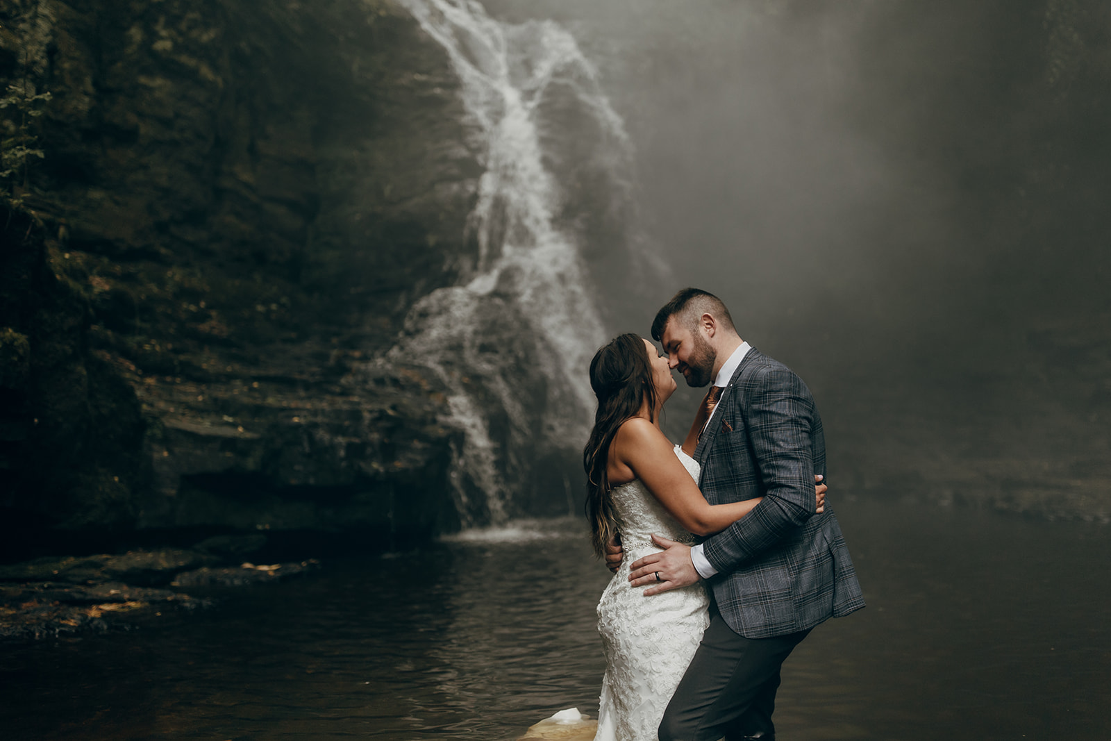 Northumberland waterfall elopement Photographer
