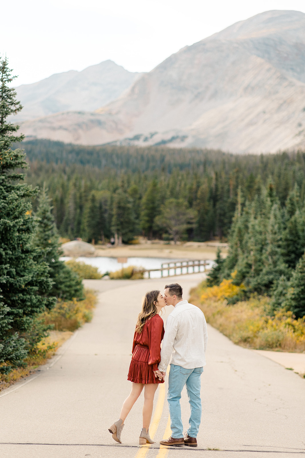 Brainard Lake engagement portraits in the Fall