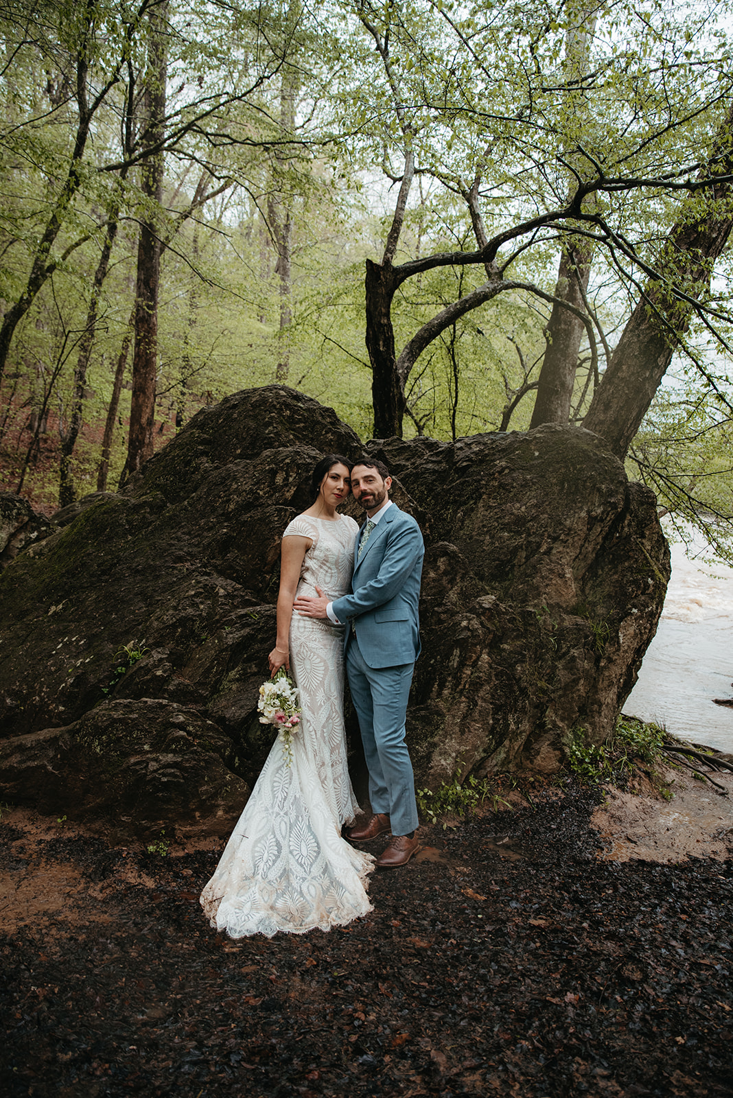 Eno River State Park Elopement in the Rain as a Durham Wedding Photographer 