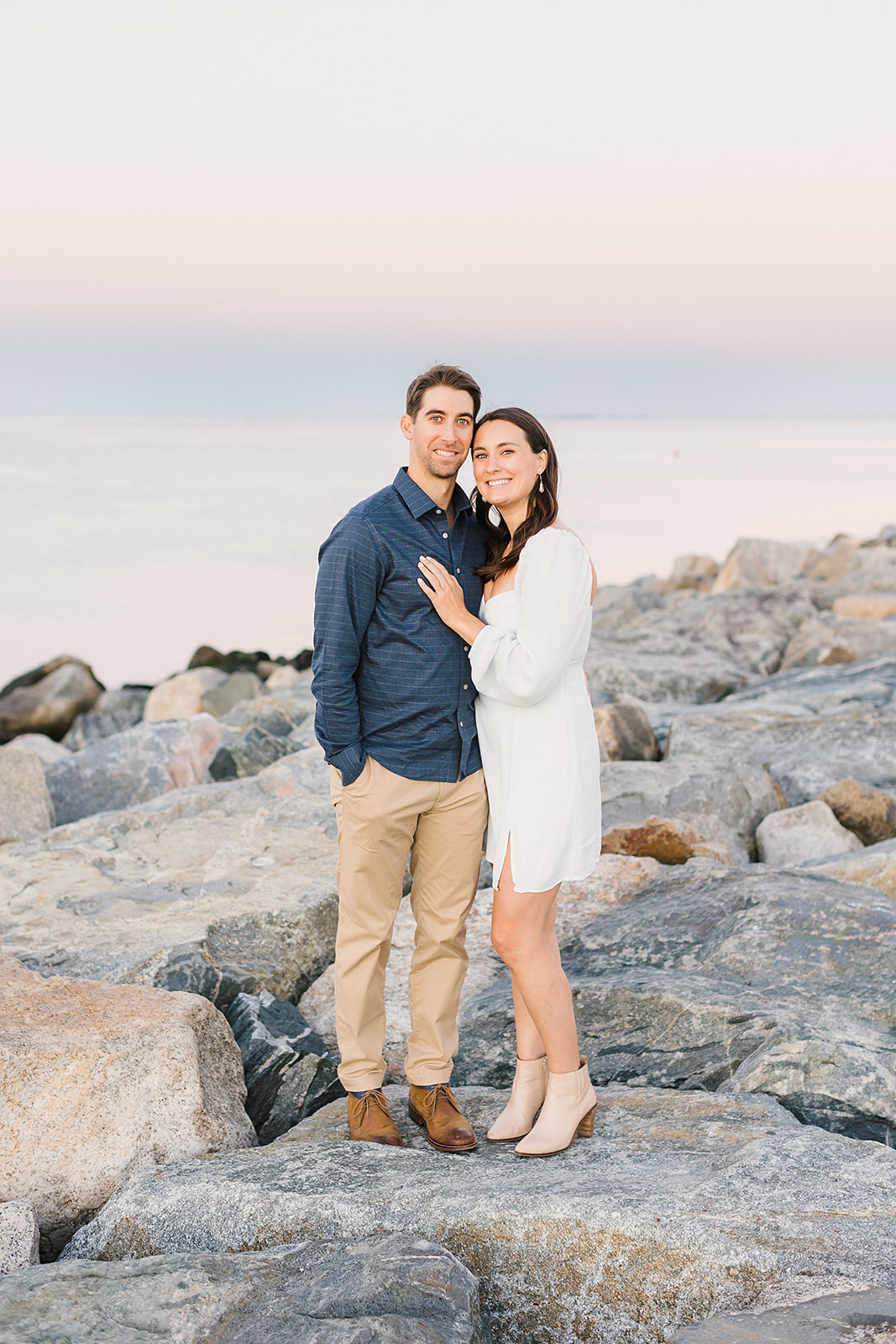 Rockport MA bearskin neck couple anniversary engagement proposal session 