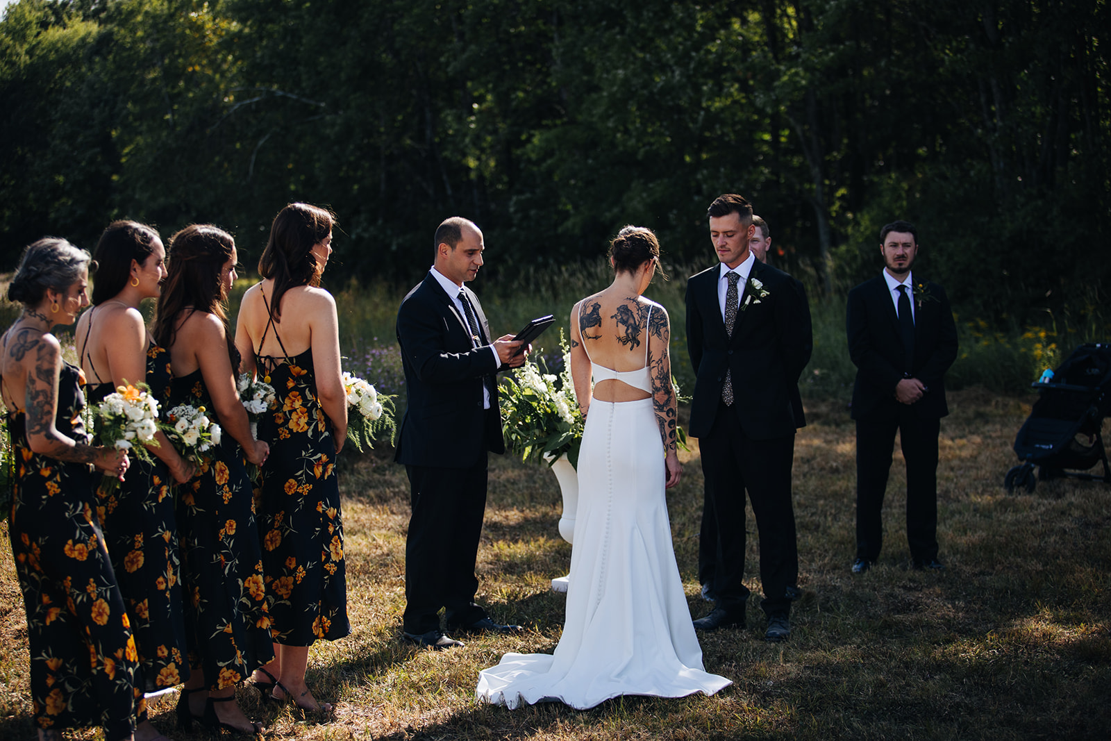 a backyard wedding