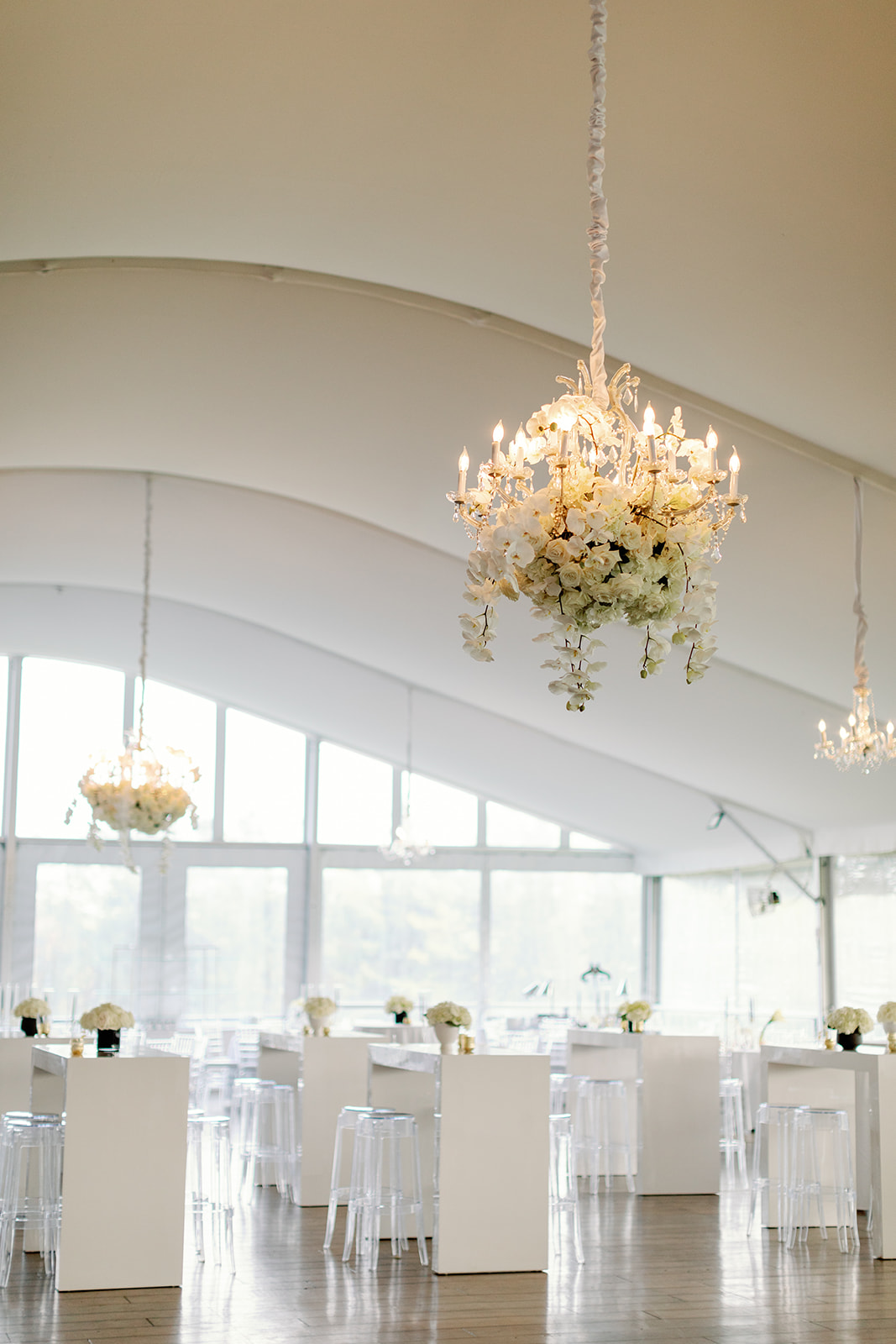 Interior of the tent at their Oak Hill Country Club Wedding
