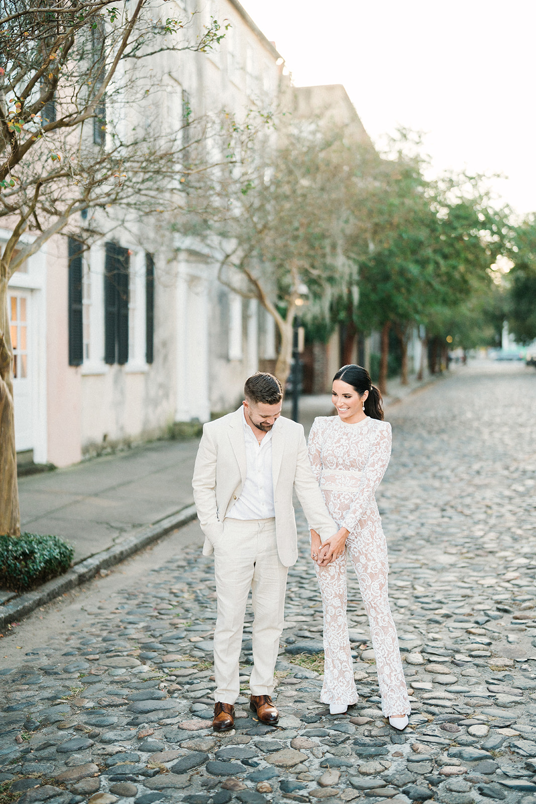 Charleston engagement session in the historic french district. Ricky Stenhouse Jr and Madyson his bride to be.